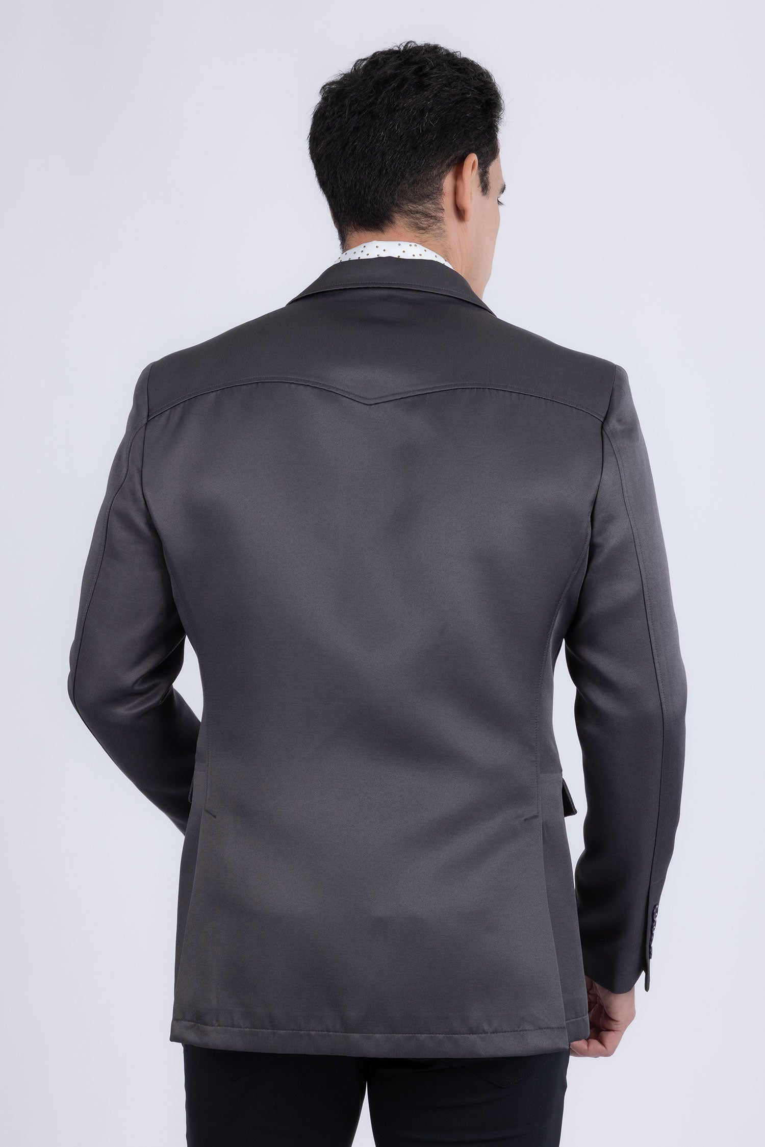 Barabas Men's Matte Notch Lapel Casual Blazer 5BL11 Charcoal