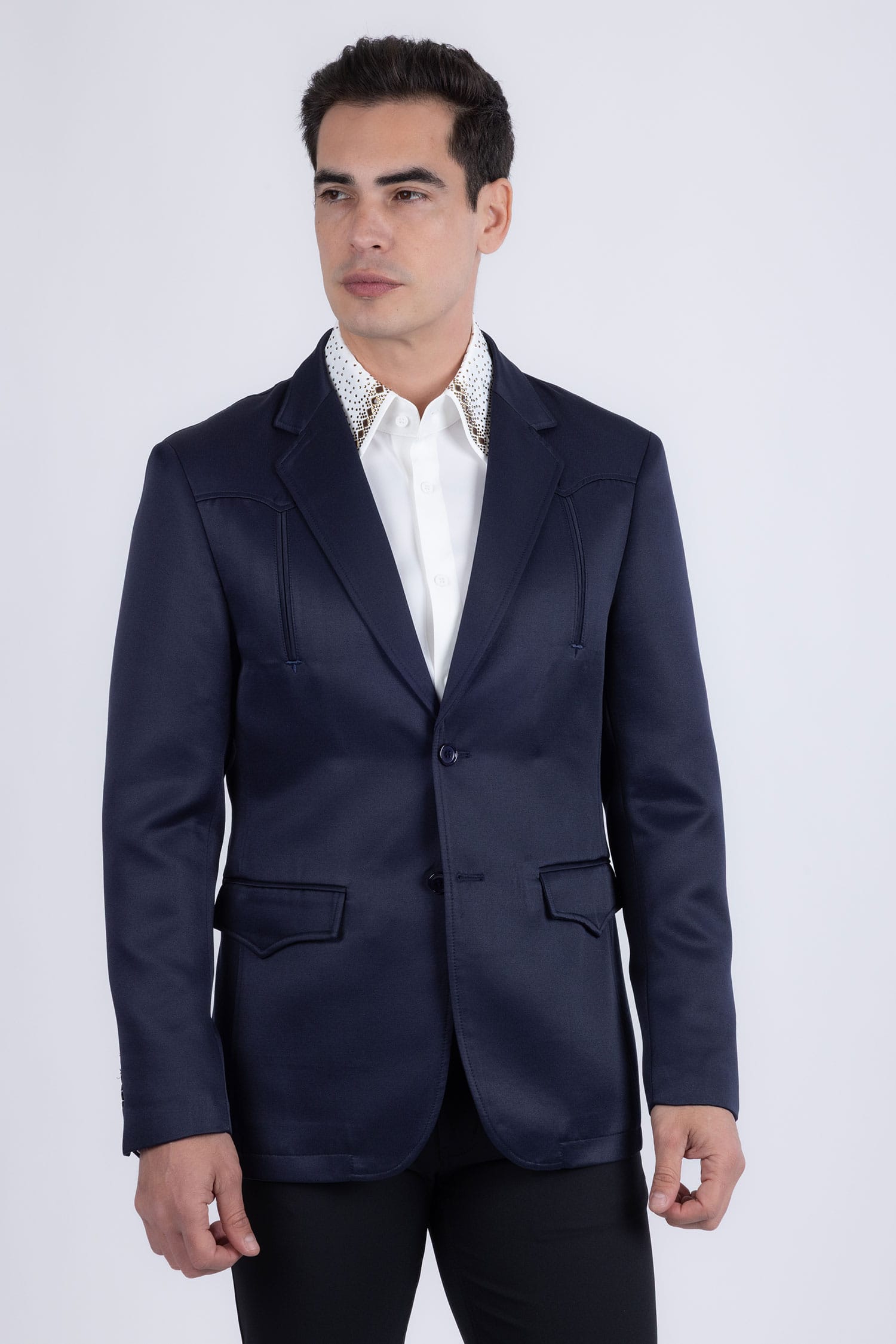 Barabas Men's Matte Notch Lapel Casual Blazer 5BL11 Navy