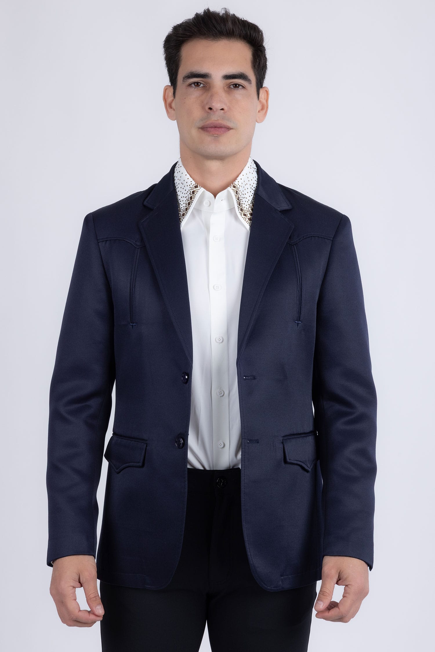 Barabas Men's Matte Notch Lapel Casual Blazer 5BL11 Navy