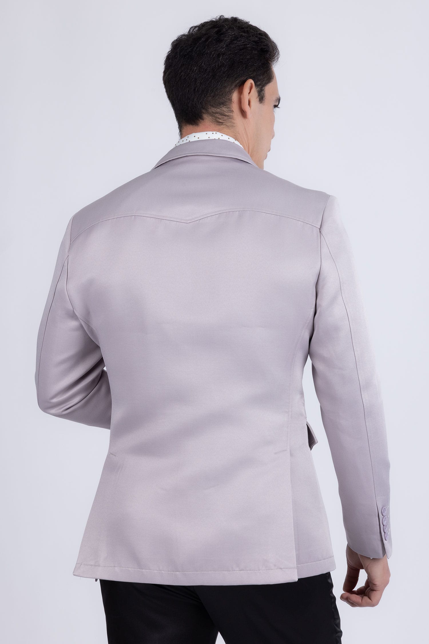 Barabas Men's Matte Notch Lapel Casual Blazer 5BL11 Silver