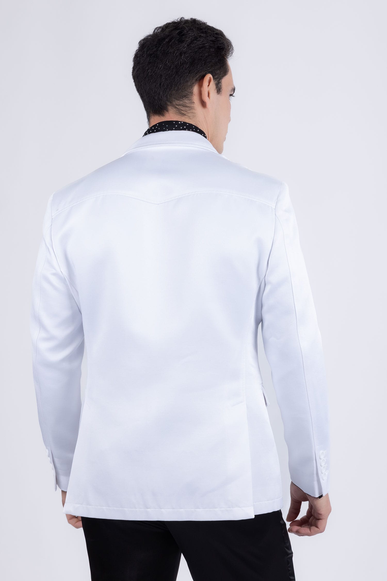 Barabas Men's Matte Notch Lapel Casual Blazer 5BL11 White