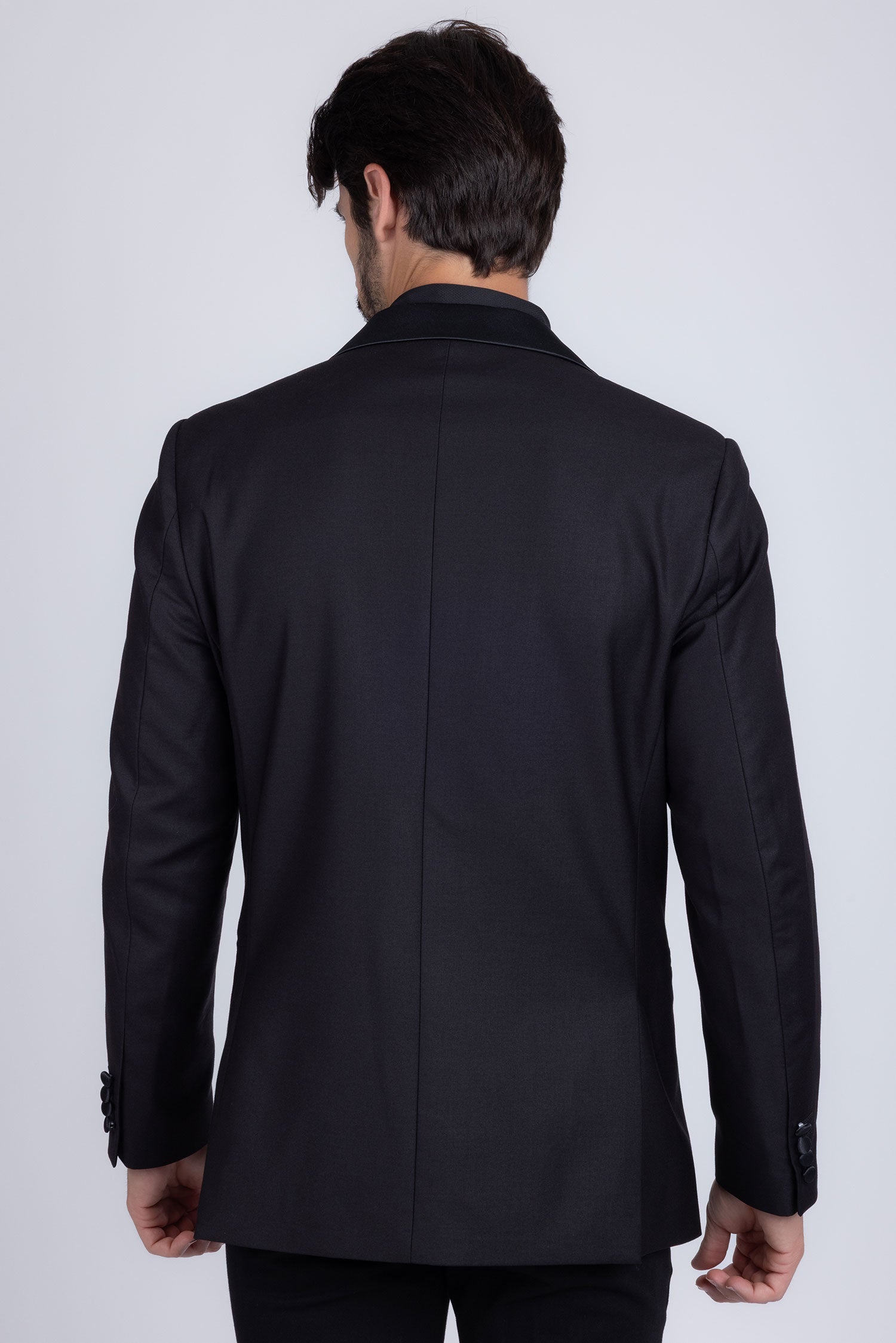 Barabas Men's Rhinestone Geometric Design Peak Lapel Blazer 5BL12 Black