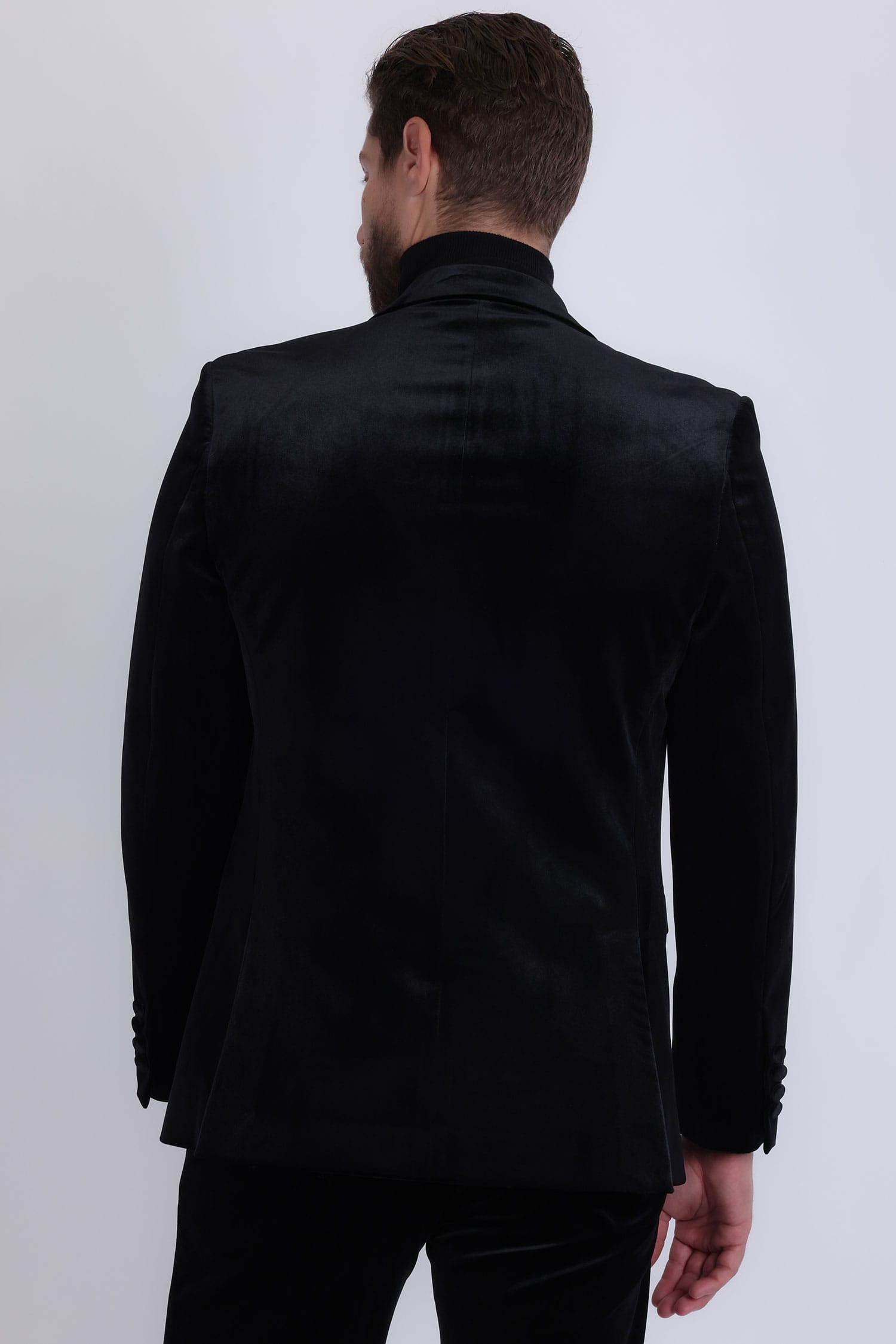 Barabas Men's Pearl Geometric Design Peak Lapel Blazer 5BL19 Black Silver