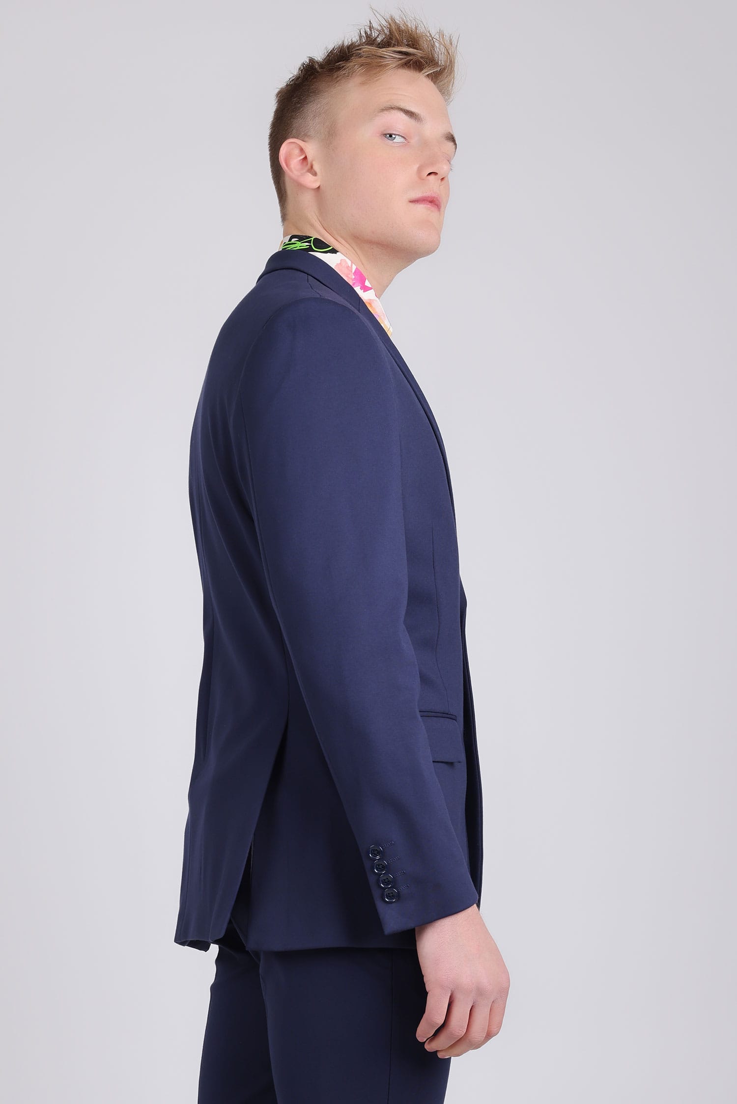 Barabas Men's Brushed Cotton Notch Lapel Casual Blazer 5BL200 Navy