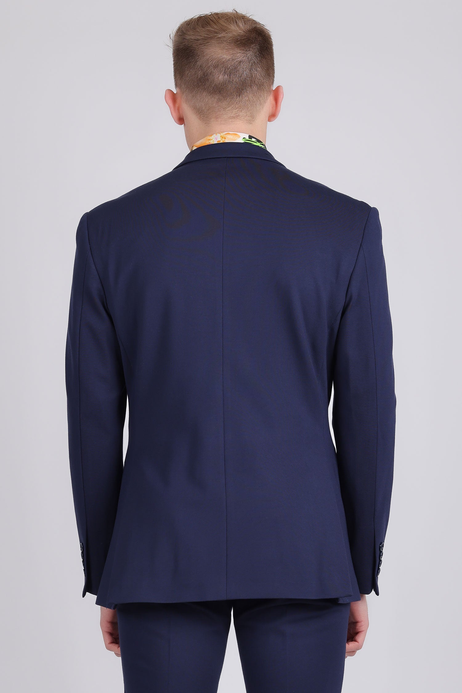 Barabas Men's Brushed Cotton Notch Lapel Casual Blazer 5BL200 Navy