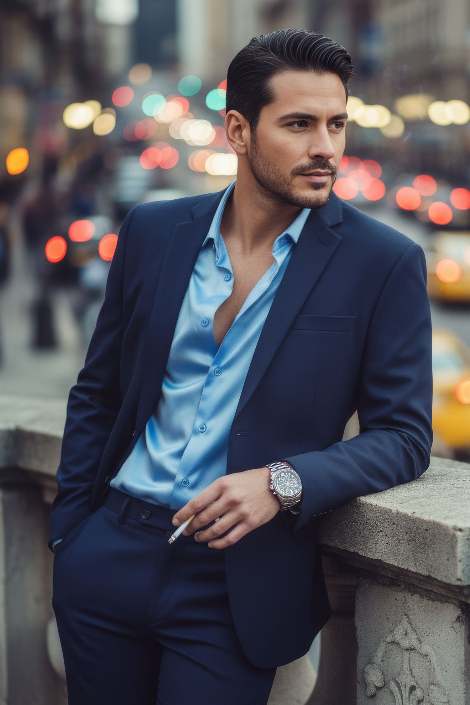 Barabas Men's Brushed Cotton Notch Lapel Casual Blazer 5BL200 Navy