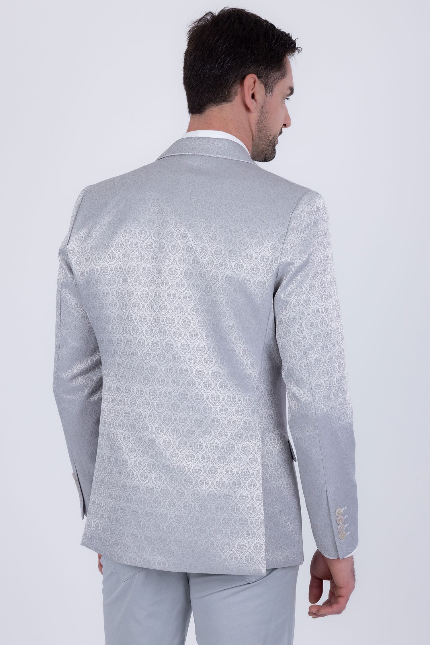 Barabas Men's Floral Pattern Notch Lapel Casual Blazer 5BL24 Harbor Mist