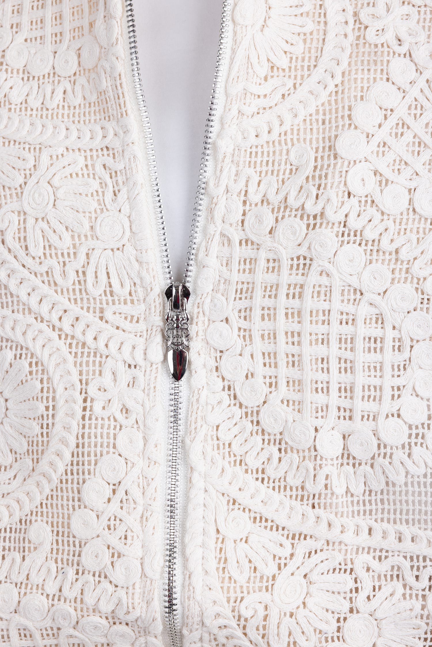 Barabas Men's Paisley Geometric Stretch Luxury Bomber Jacket 5BP02 White