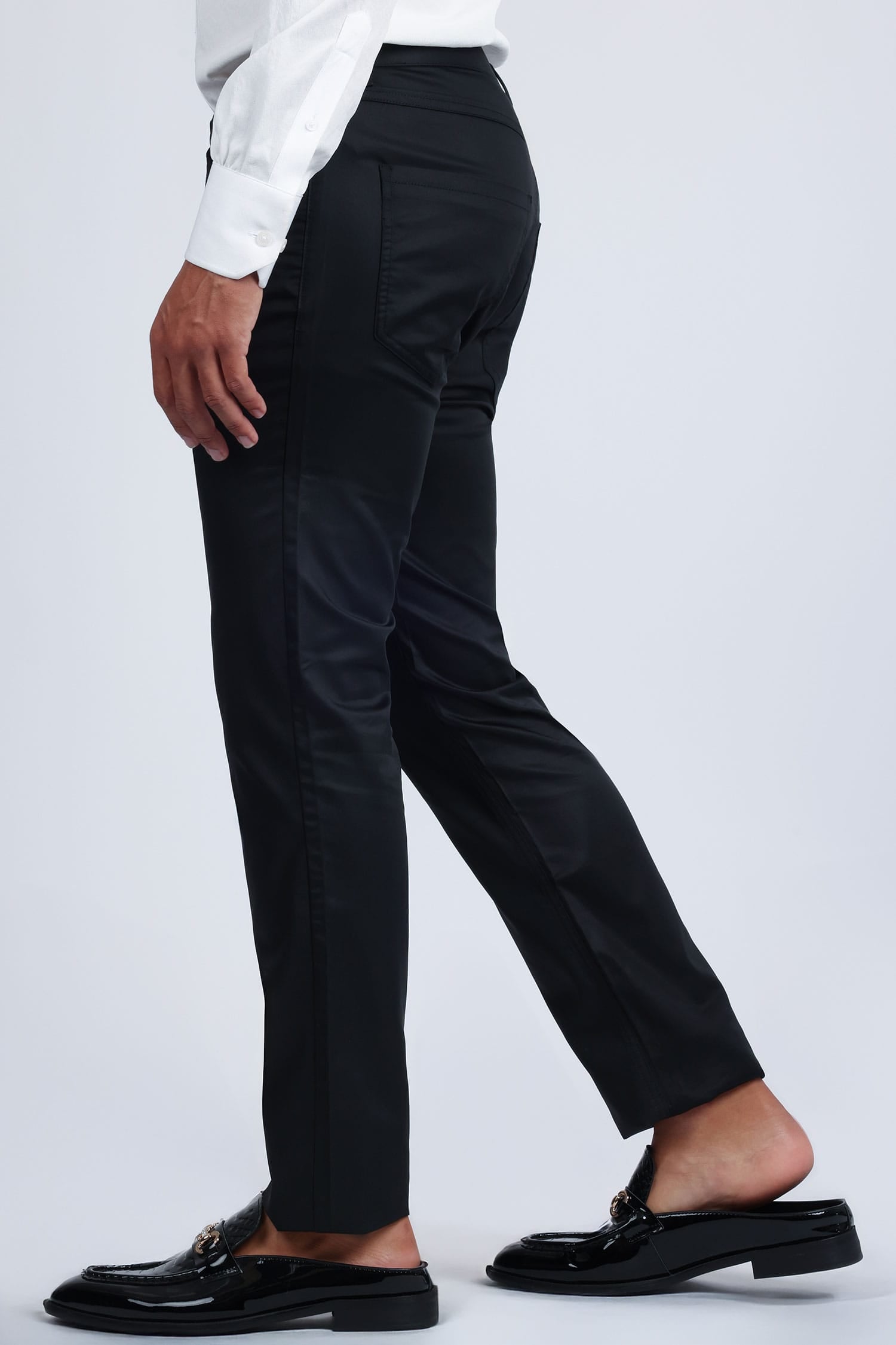 Barabas Men's Casual Solid Color Basic Essential Dress Pants 5CP01 Black