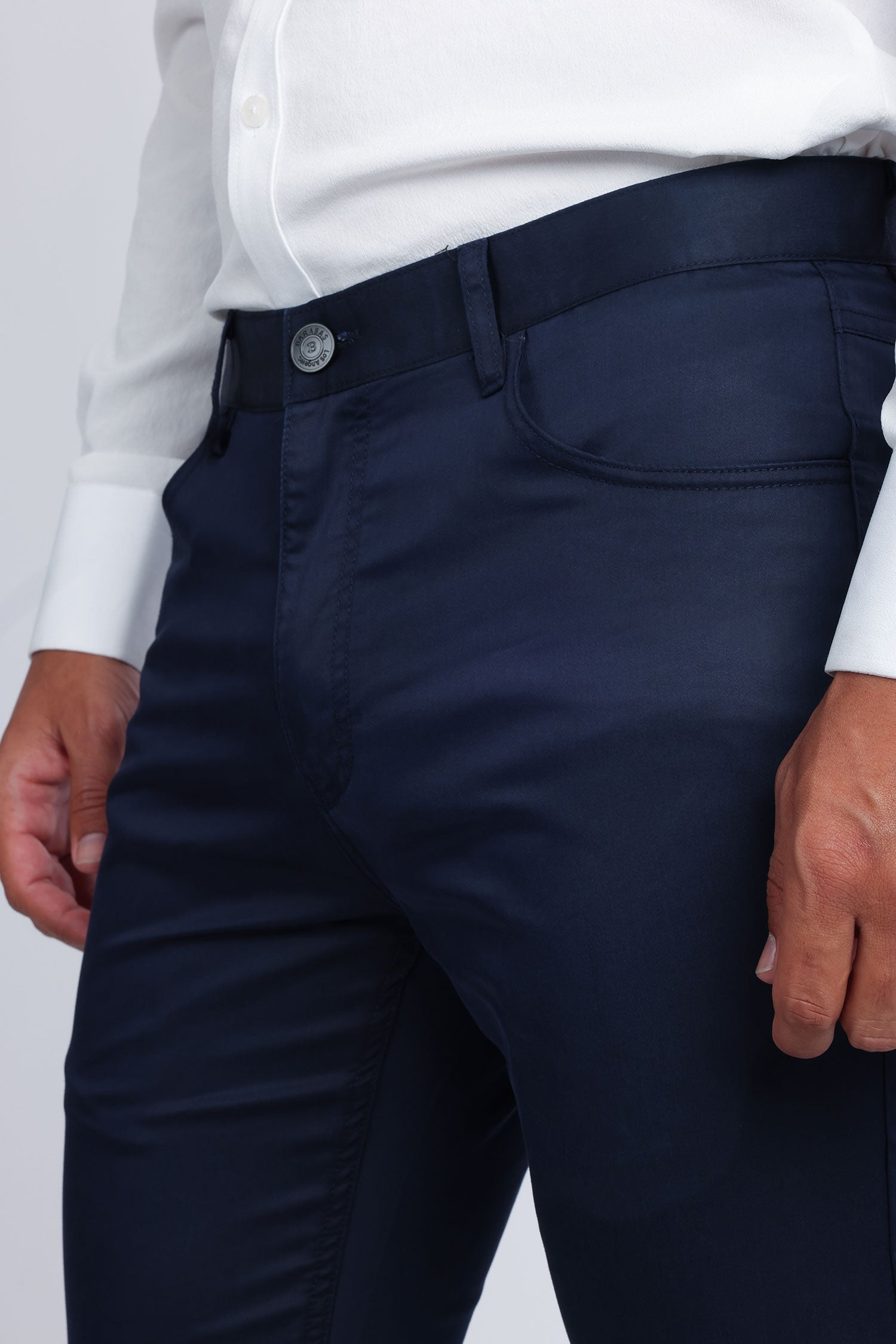 Barabas Men's Casual Solid Color Basic Essential Dress Pants 5CP01 Blue