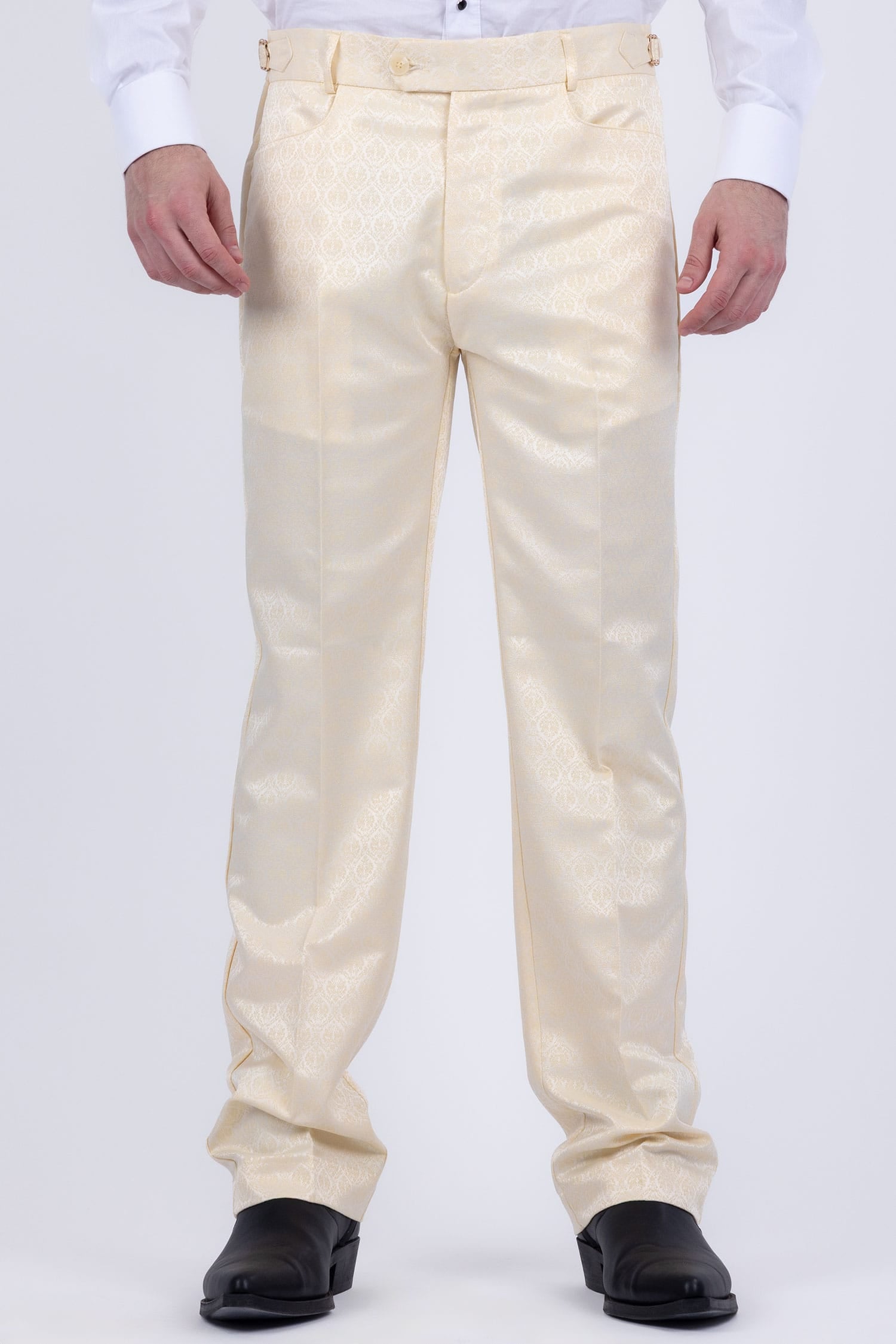 Barabas Men's Floral Pattern Casual Dress Pants 5CP24 Peach