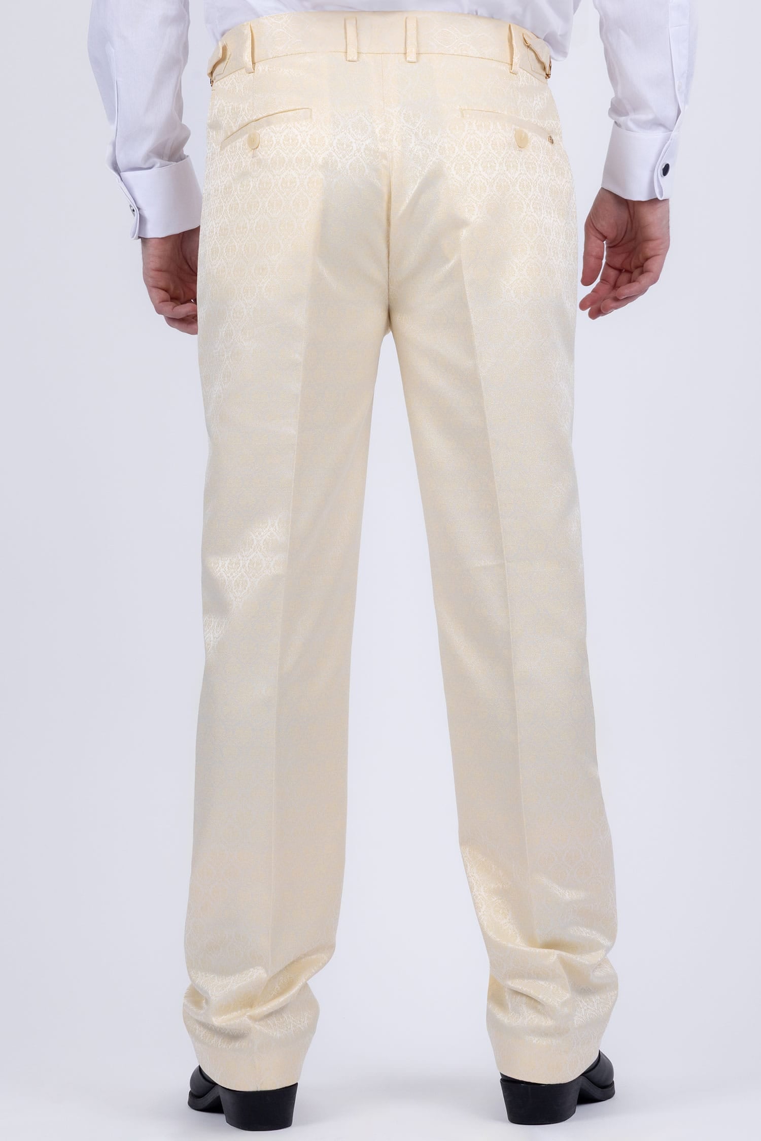 Barabas Men's Floral Pattern Casual Dress Pants 5CP24 Banana