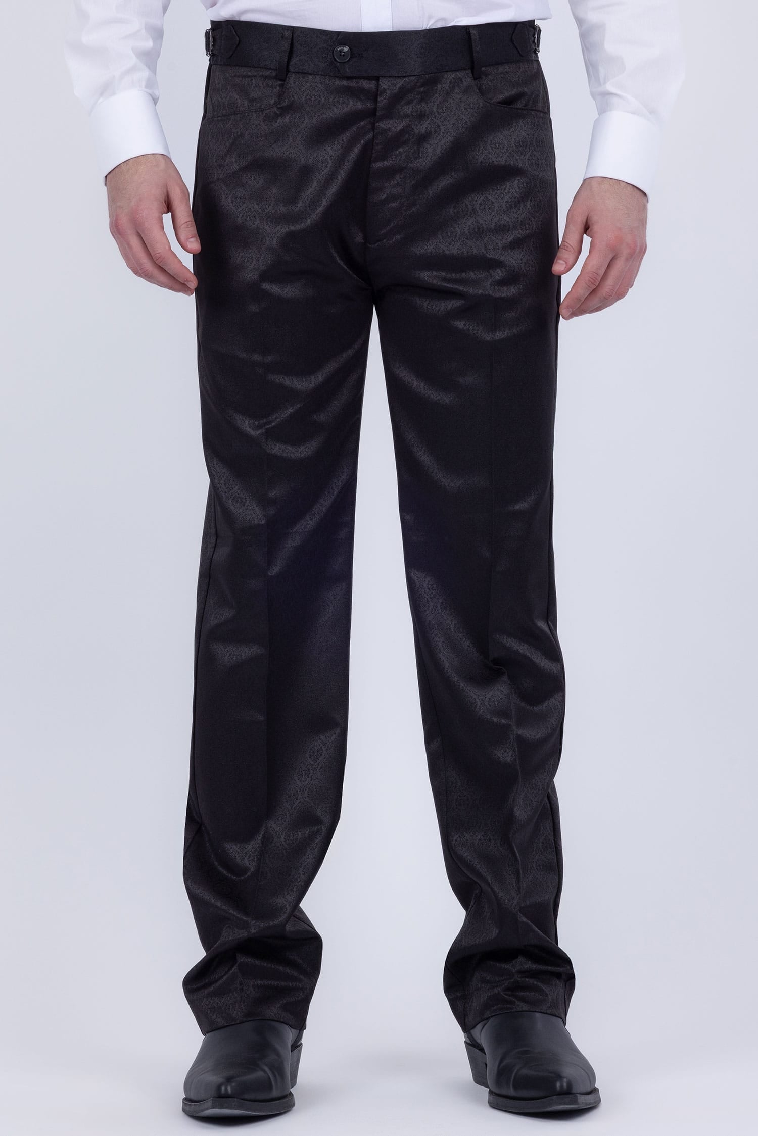 Barabas Men's Floral Pattern Casual Dress Pants 5CP24 Black