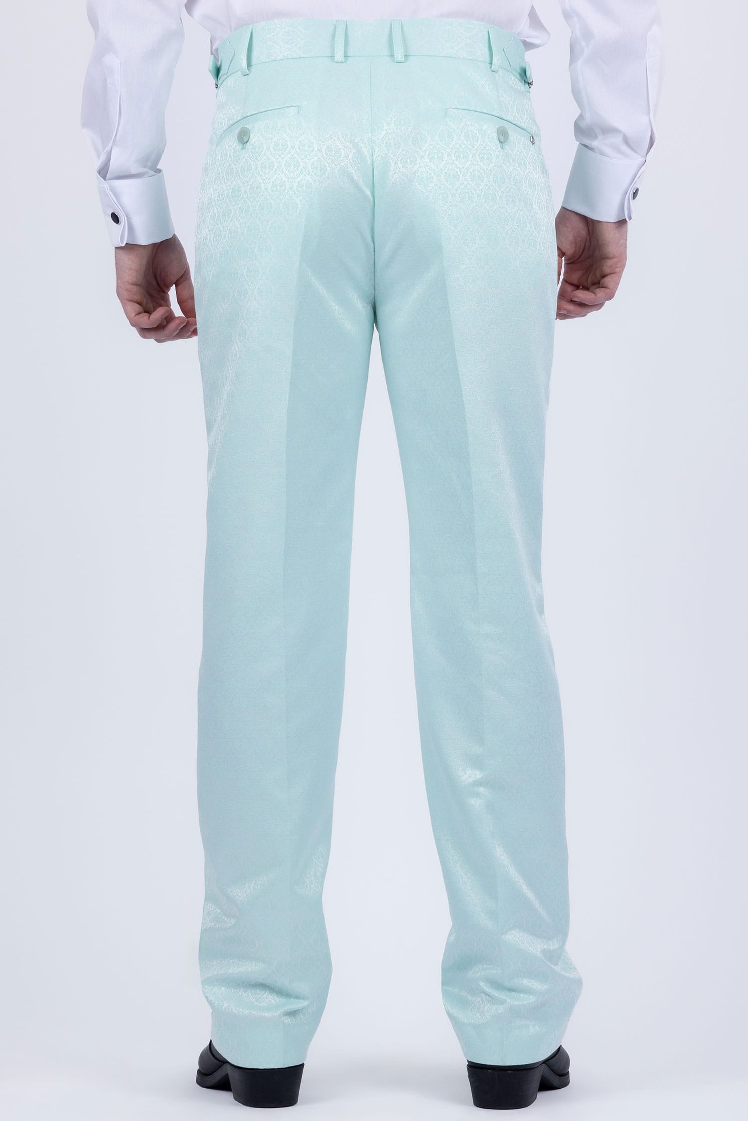 Barabas Men's Floral Pattern Casual Dress Pants 5CP24 Mint