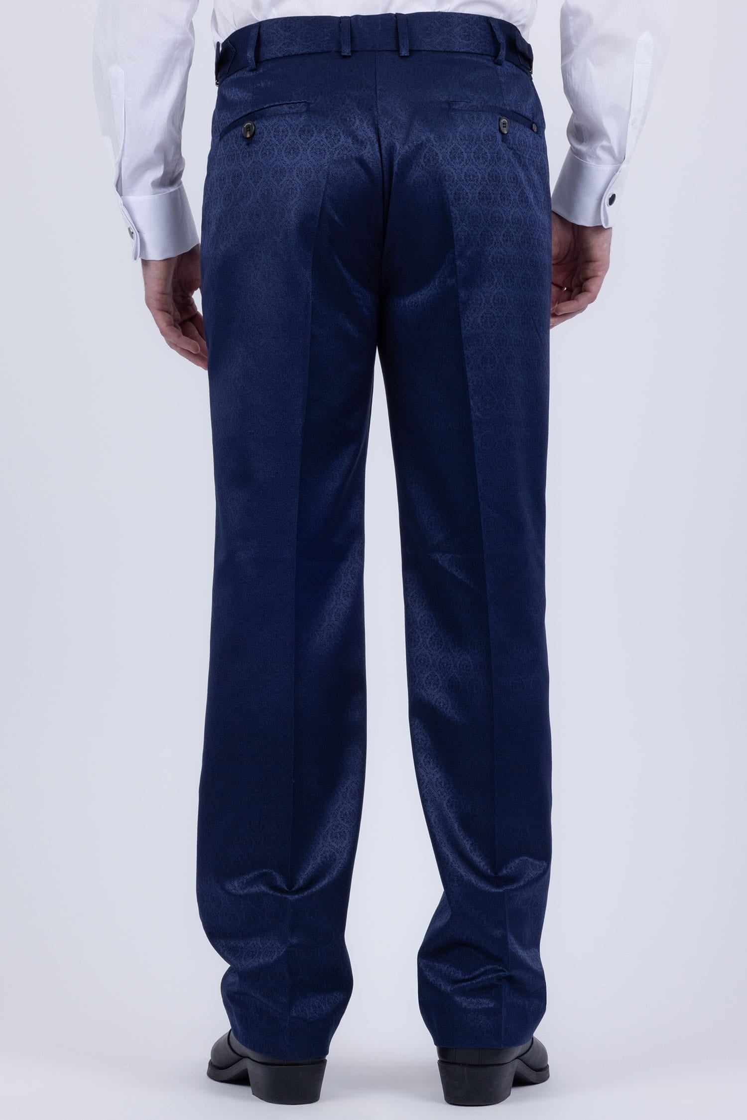 Barabas Men's Floral Pattern Casual Dress Pants 5CP24 Blue
