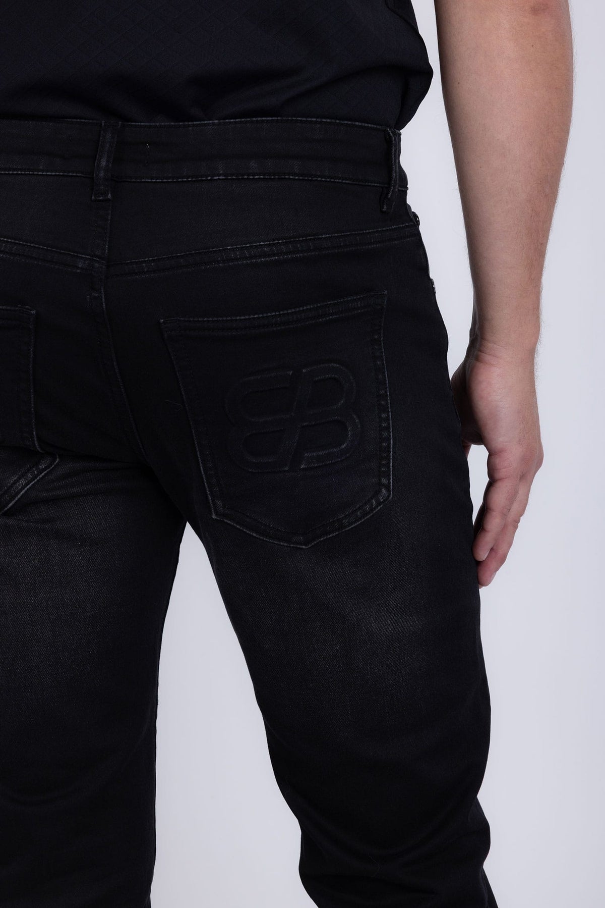 Barabas Men's Straight Fit Premium Casual Denim Jeans 5JE01 #Color_Black