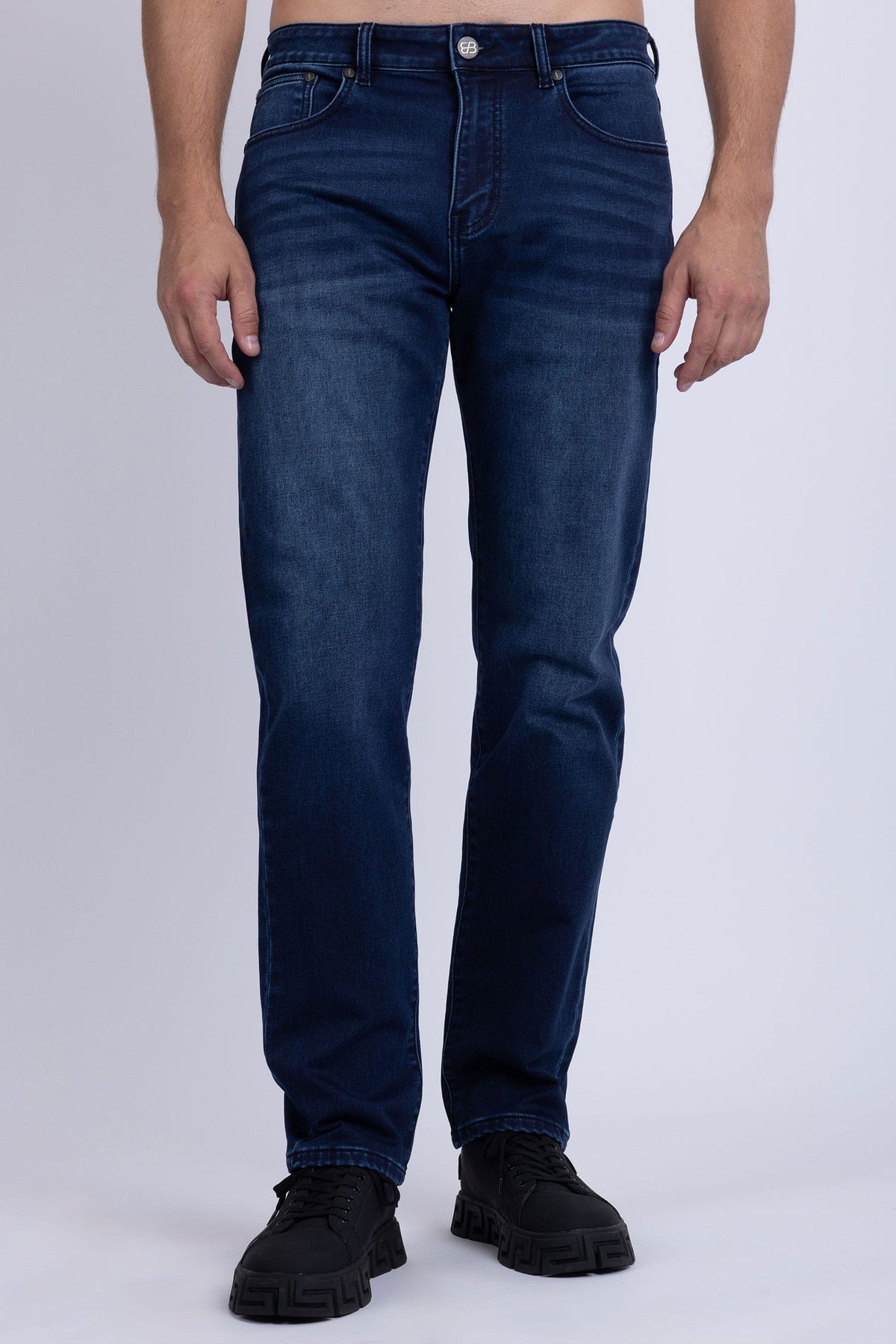 Barabas Men's Straight Fit Premium Casual Denim Jeans 5JE01 #Color_Dark Blue