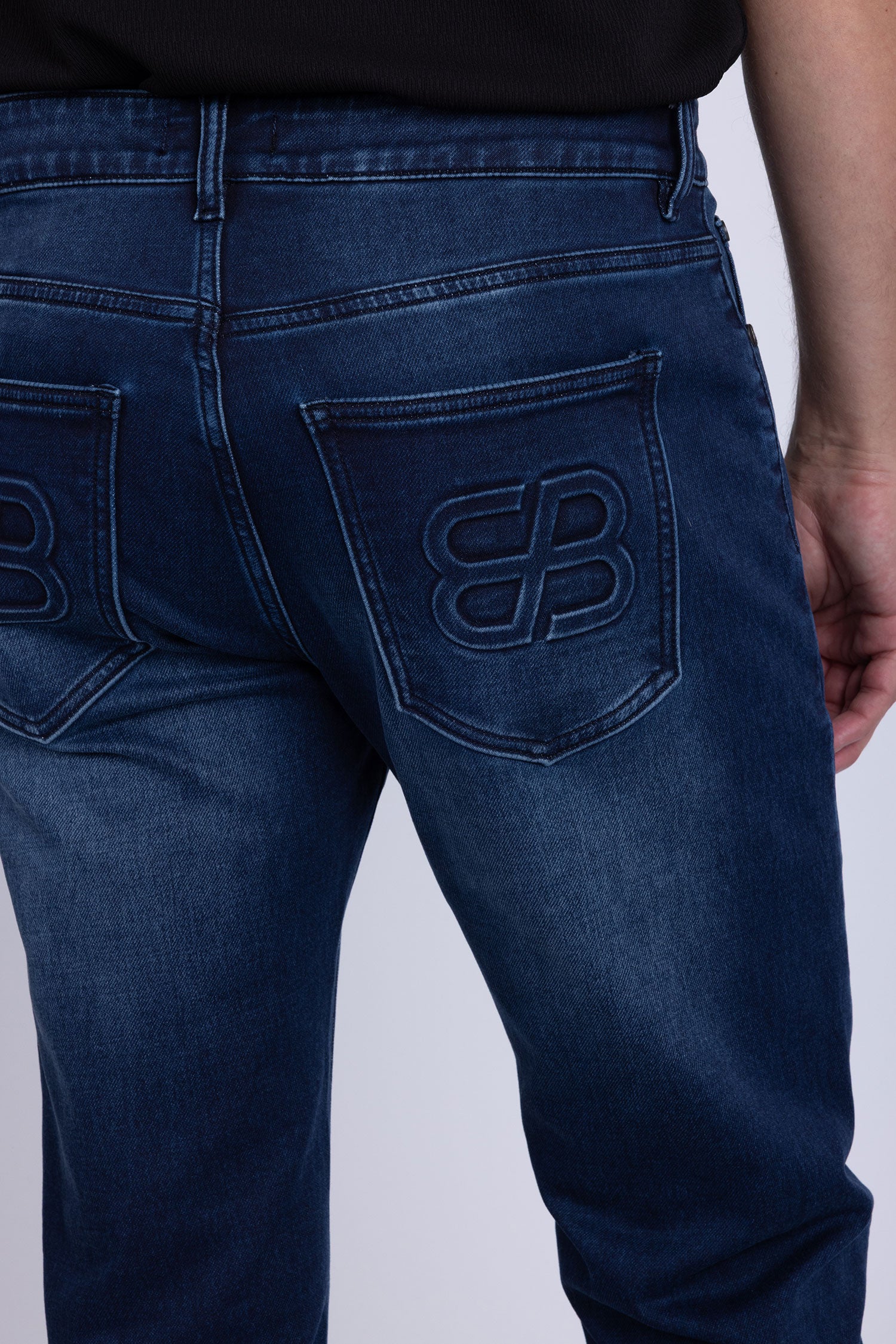 Barabas Men's Straight Fit Premium Casual Denim Jeans 5JE01 Dark Blue