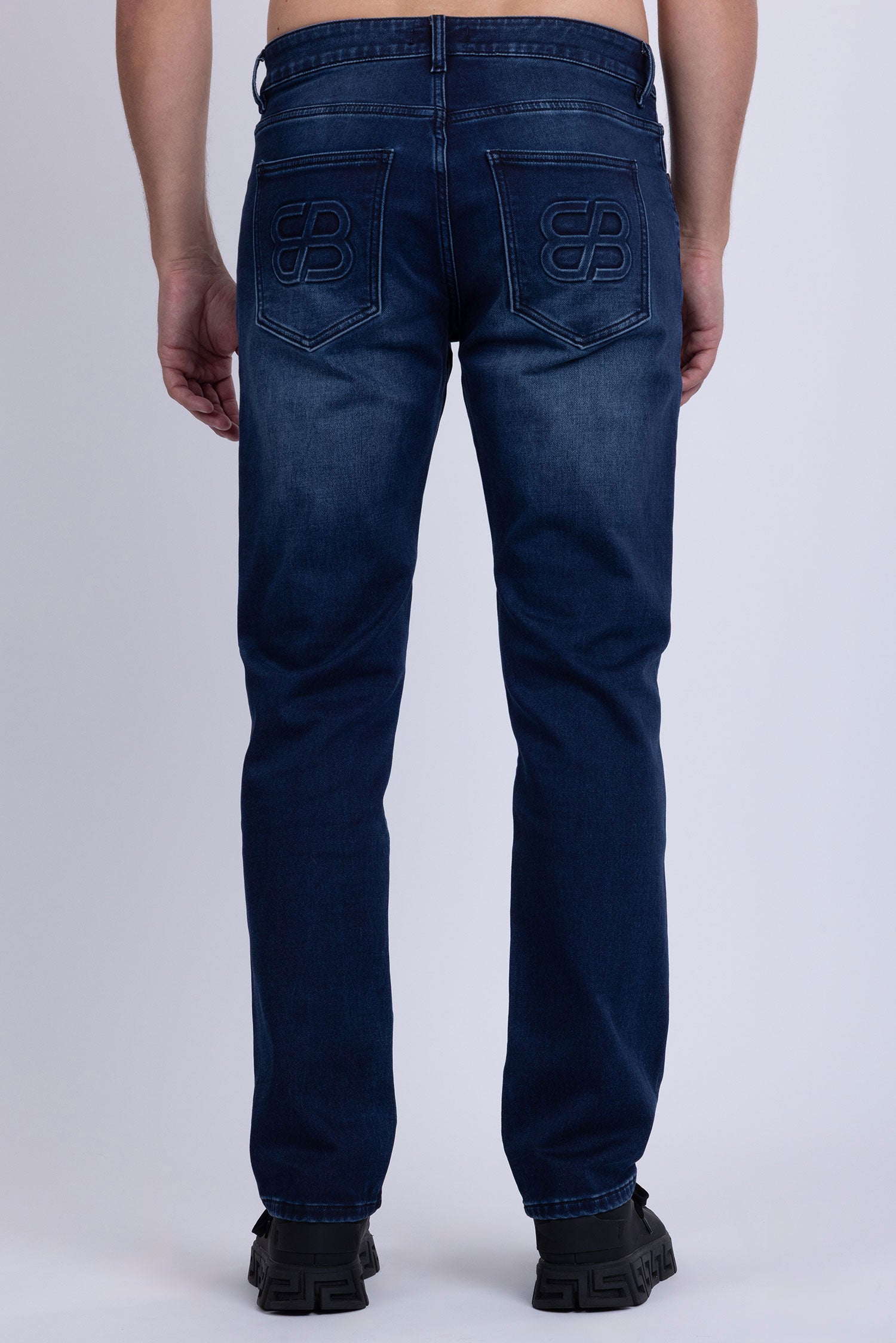 Barabas Men's Straight Fit Premium Casual Denim Jeans 5JE01 Dark Blue