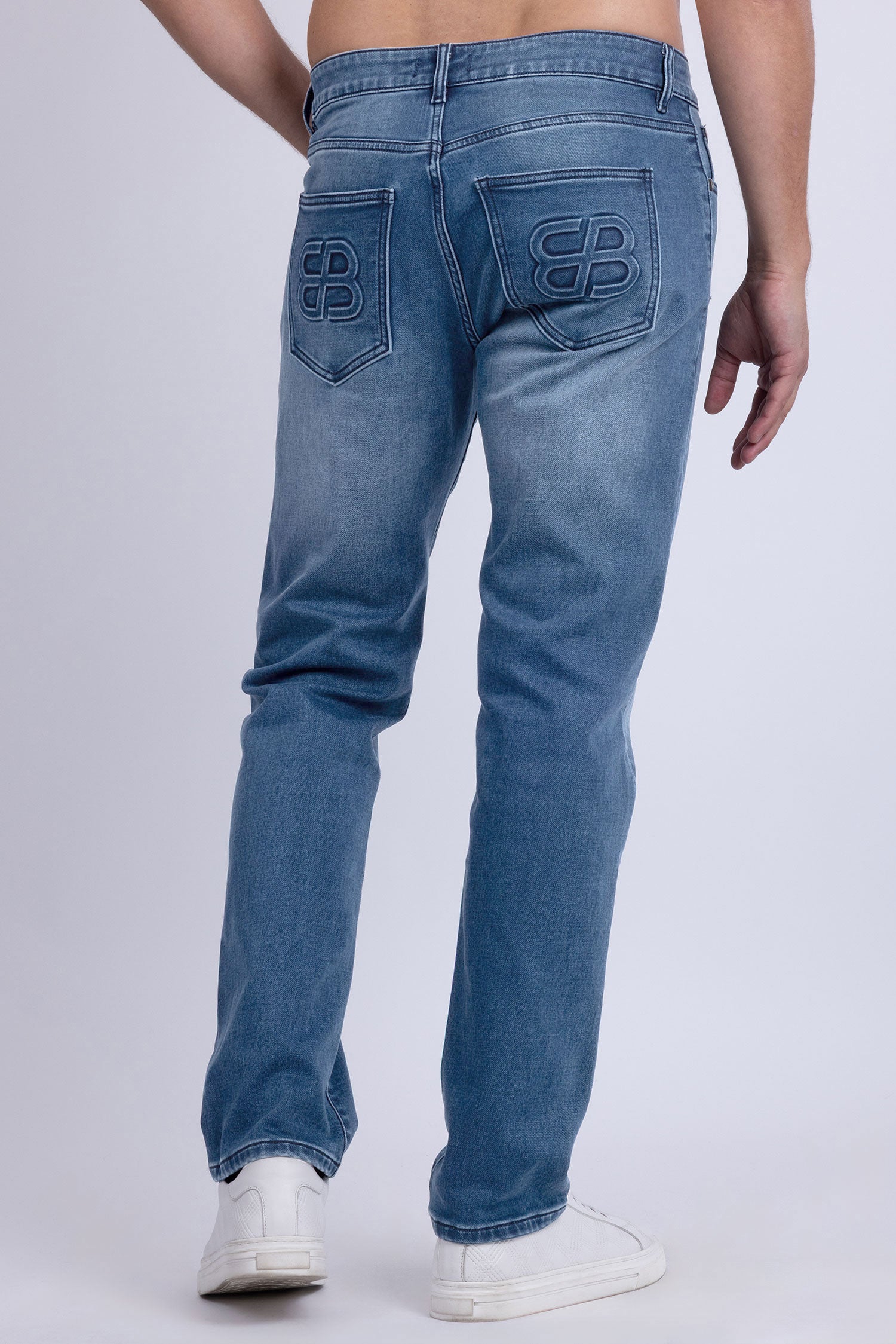 Barabas Men's Straight Fit Premium Casual Denim Jeans 5JE01 Light Blue