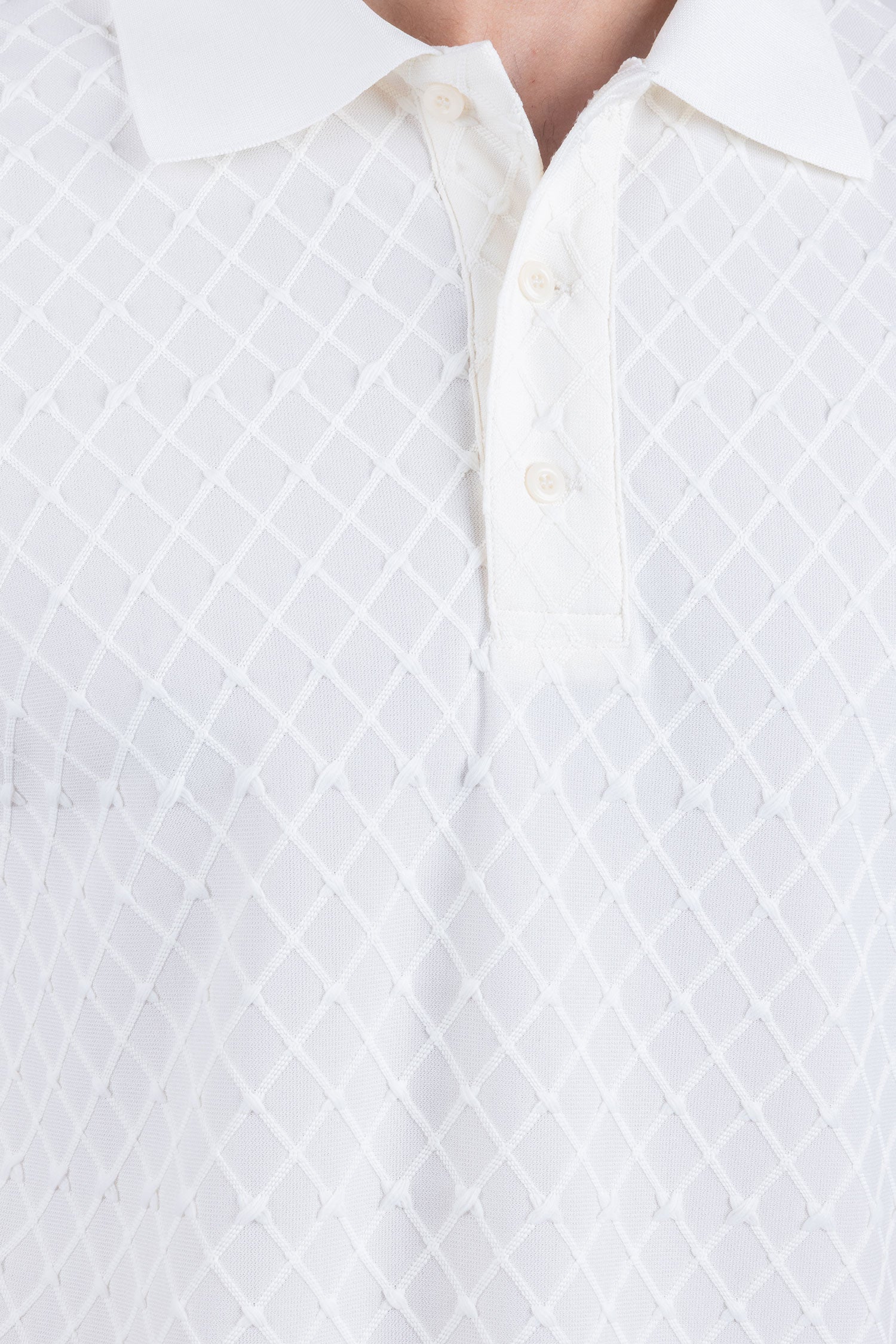 Barabas Men's Solid Color Diamond Premium Stretch Polo Shirts 5P11 White