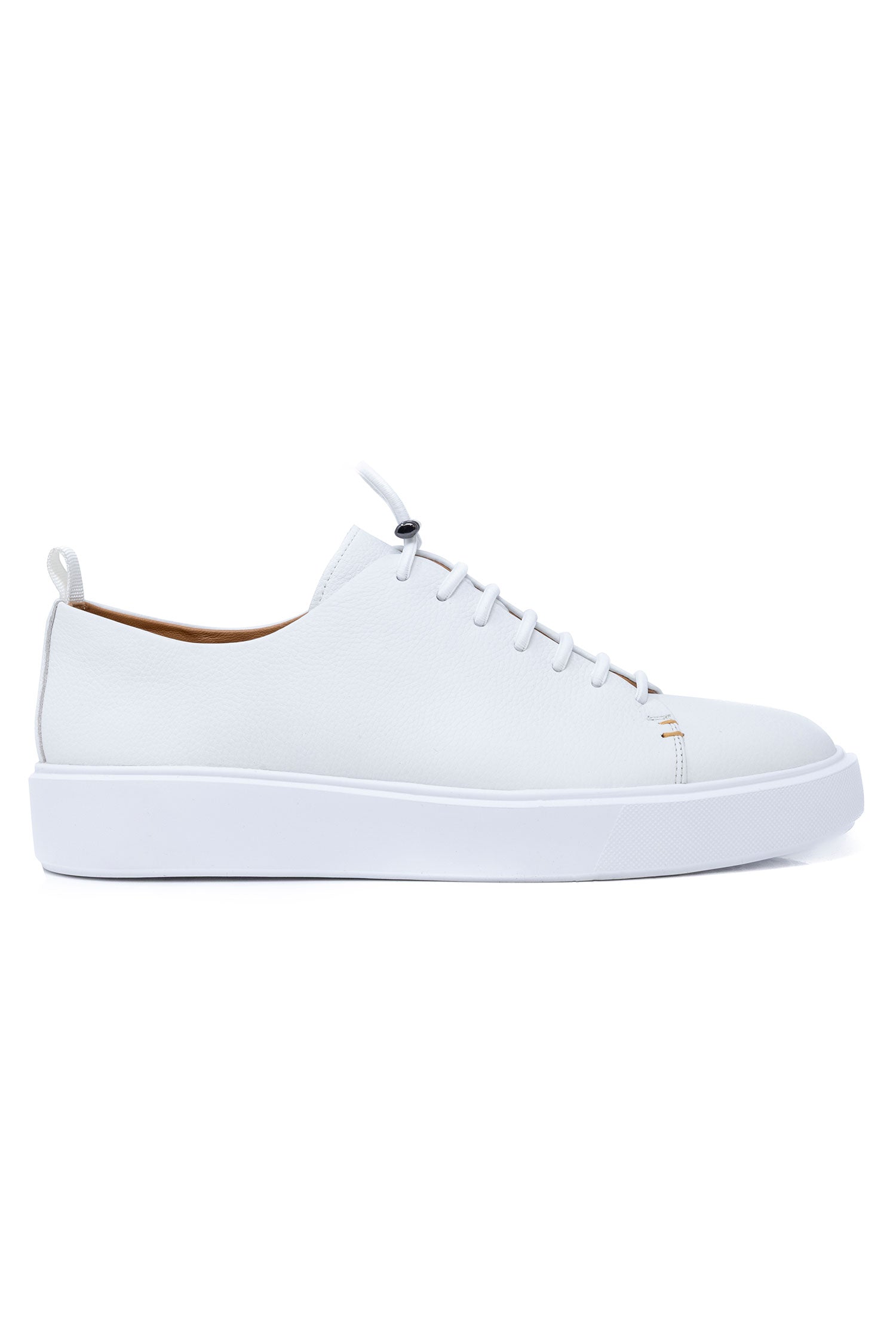 Barabas Men's Premium Leather Casual Low Top Sneaker 5SH15 White