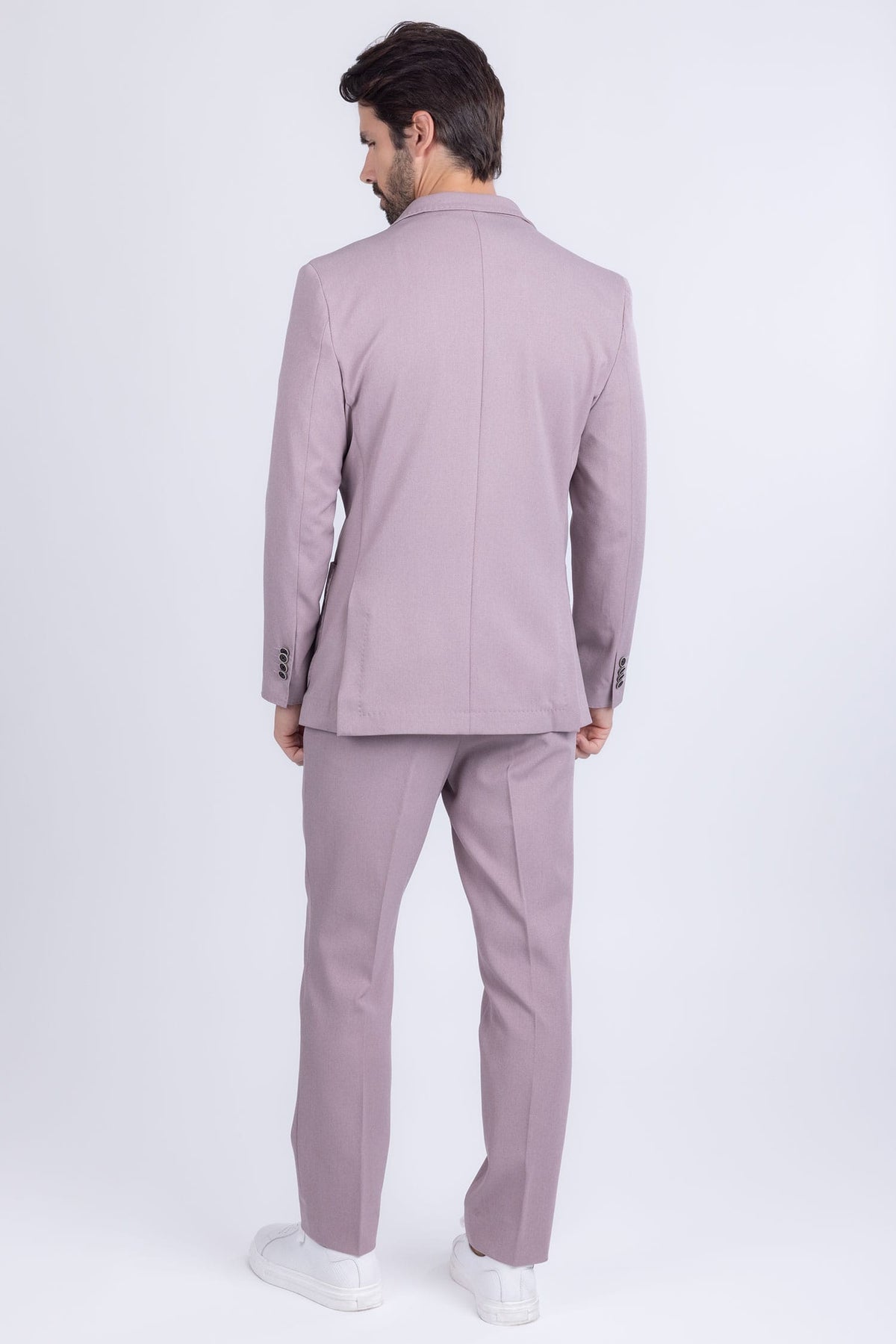 Barabas Men's Matte Geometric Slim Fit Pattern Notch Lapel Suit 5SU43 #Color_IRIS