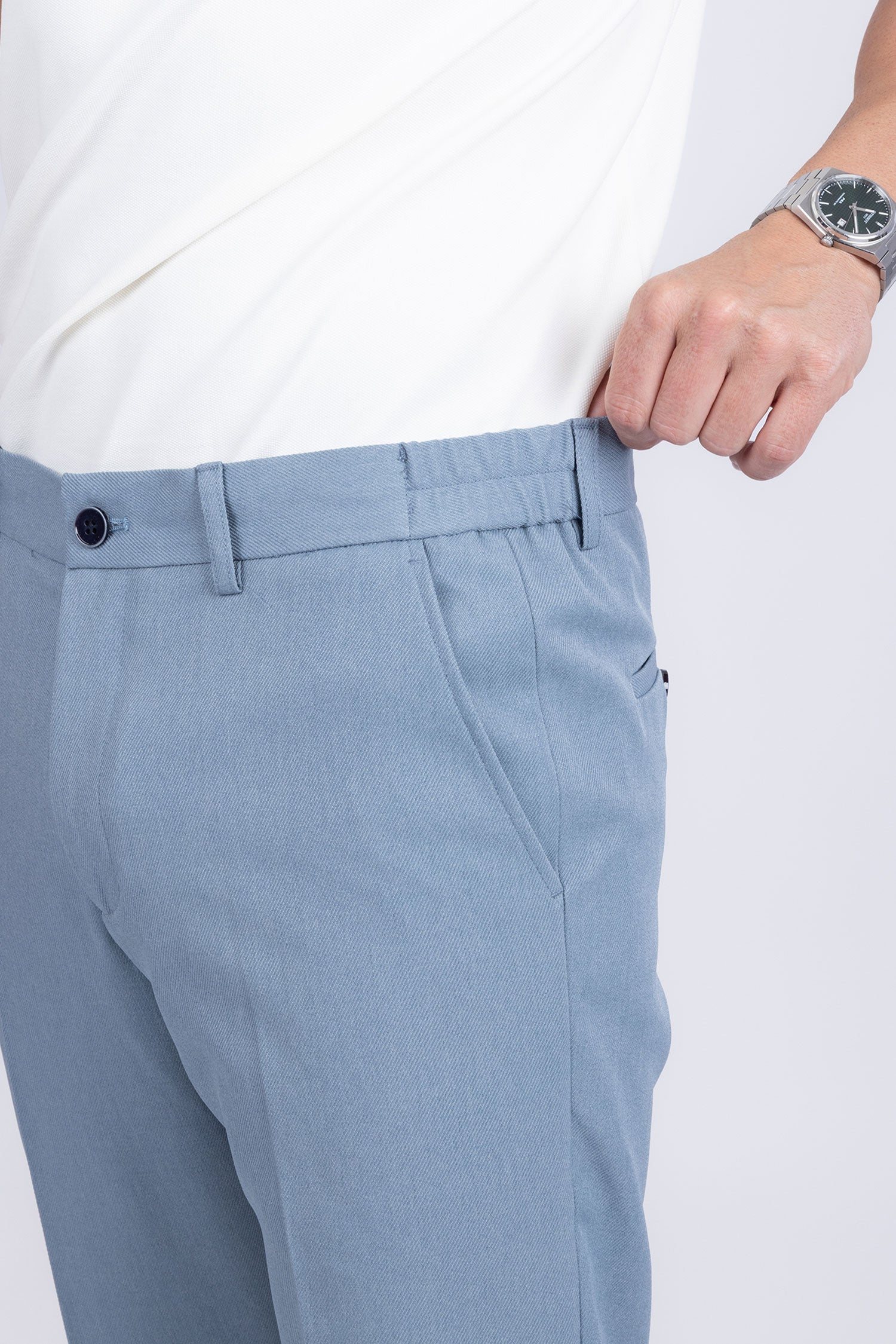 Barabas Men's Matte Geometric Slim Fit Pattern Notch Lapel Suit 5SU43 Rain