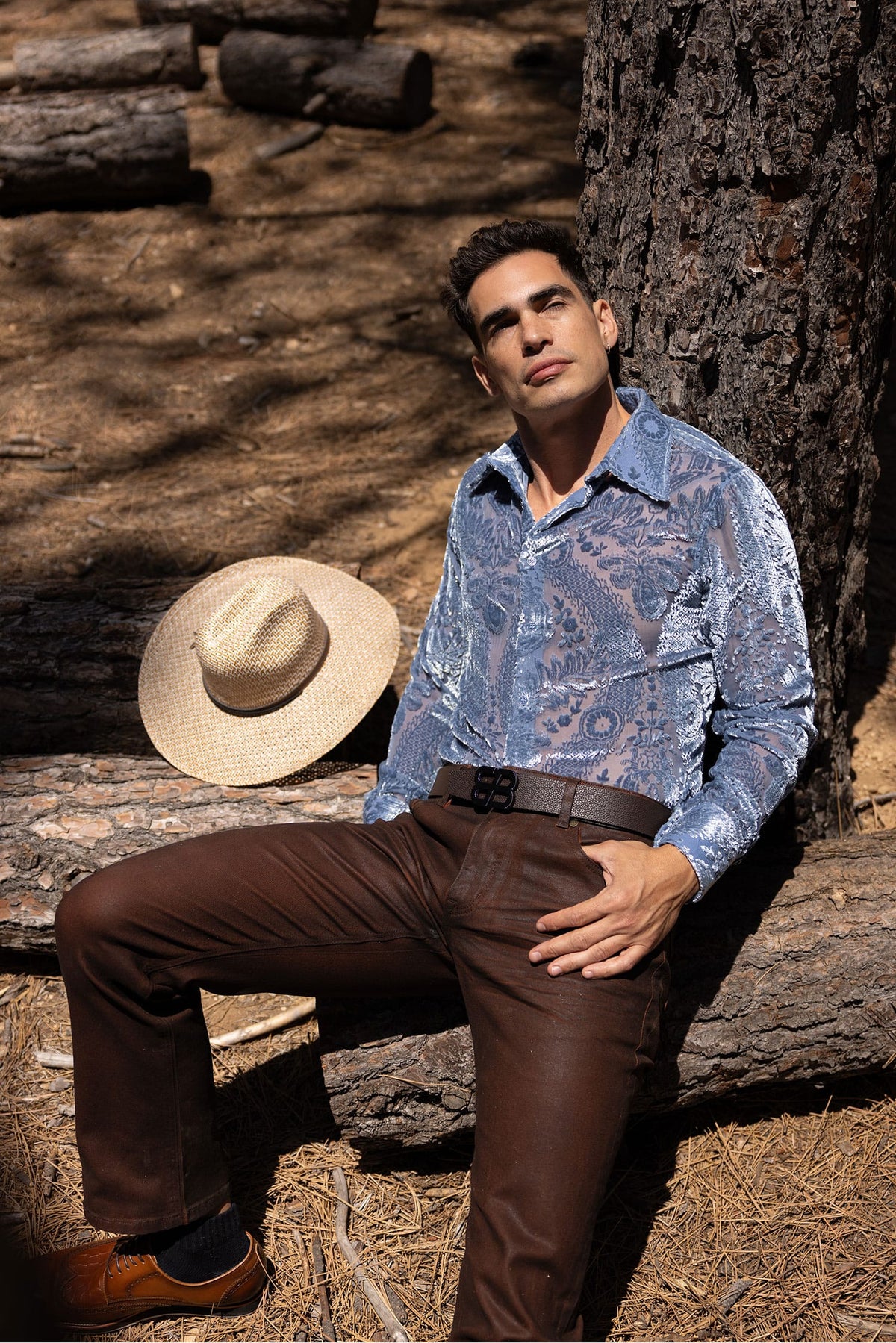 Barabas Men's See Through Floral Embroidered Baroque Shirt 6B02 Windsurfer