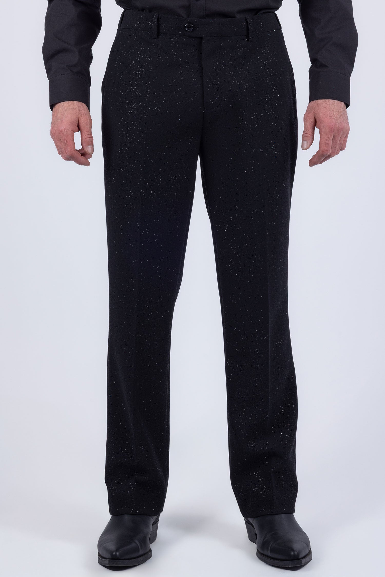 Barabas Men's Glitter Shine Casual Dress Pants 6BL07 Black