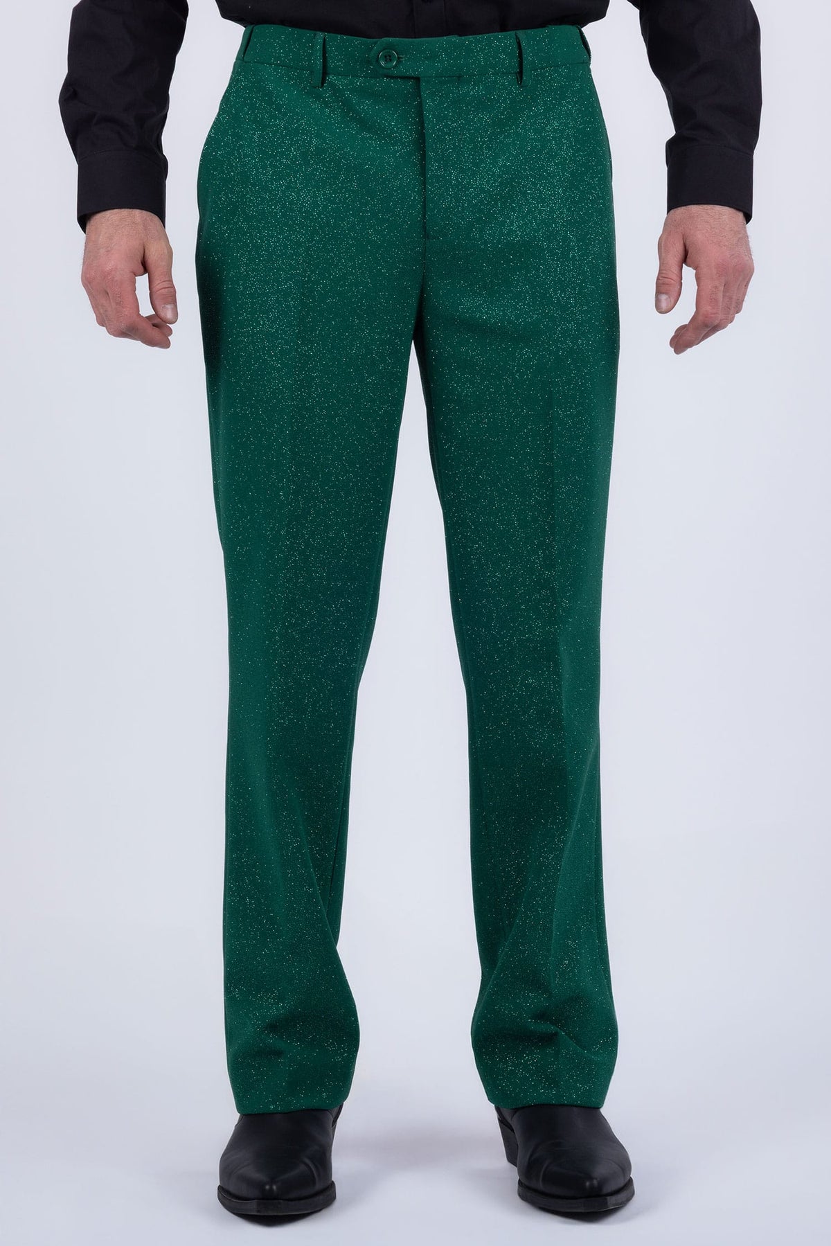 Barabas Men's Glitter Shine Casual Dress Pants 6CP07 #Color_Emerald