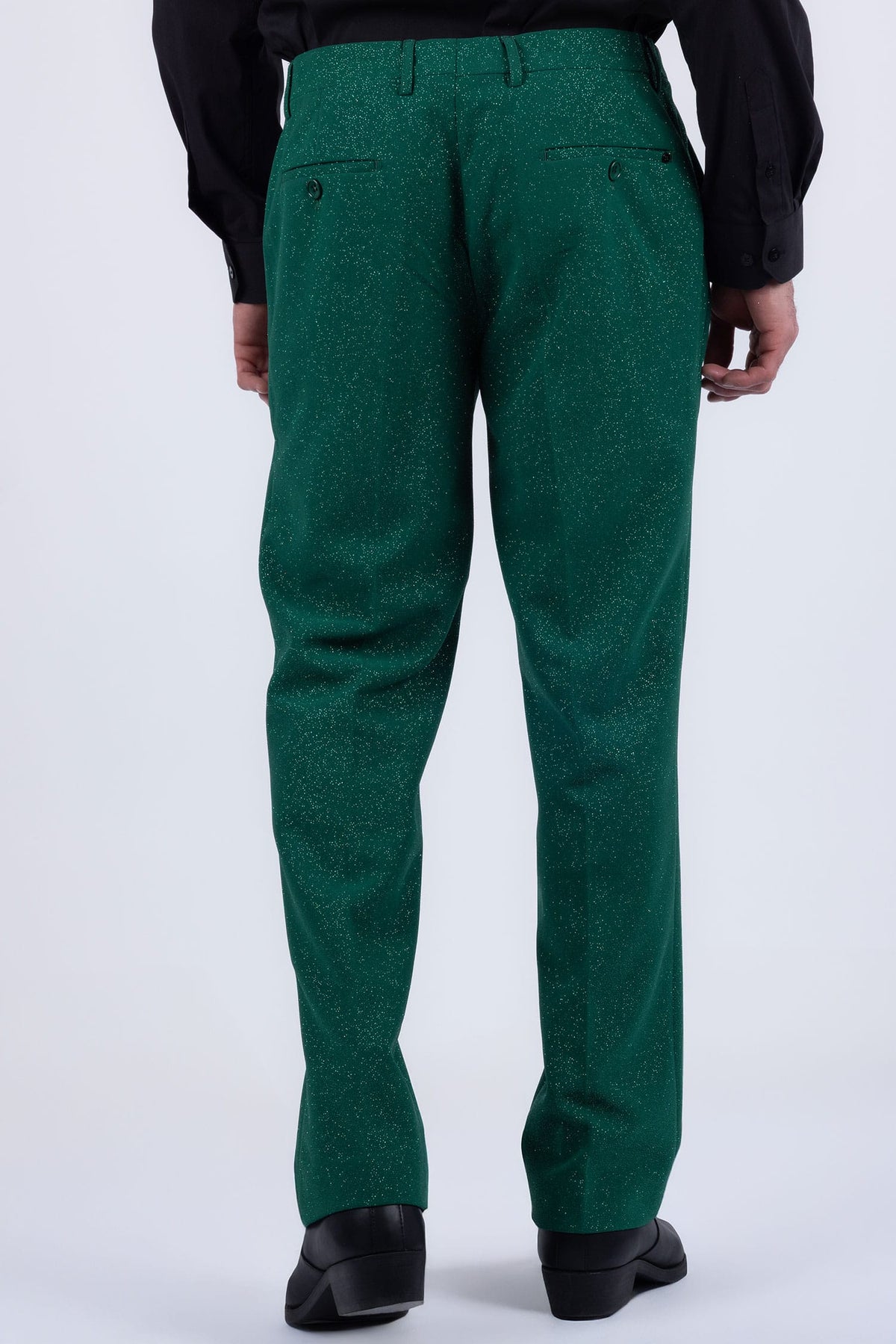 Barabas Men's Glitter Shine Casual Dress Pants 6CP07 #Color_Emerald