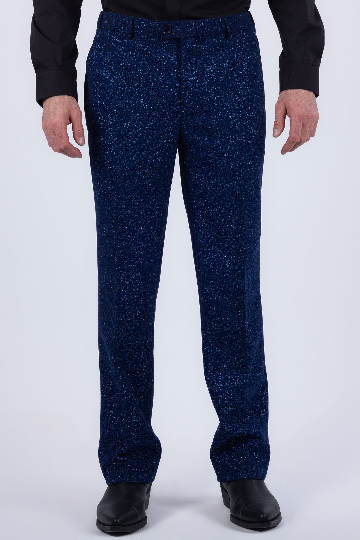 Barabas Men's Glitter Shine Casual Dress Pants 6BL07 Blue