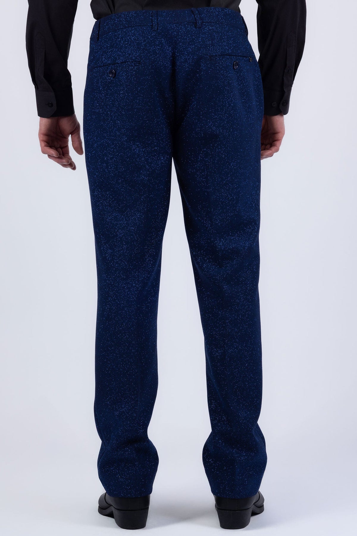 Barabas Men's Glitter Shine Casual Dress Pants 6CP07 #Color_Estate Blue