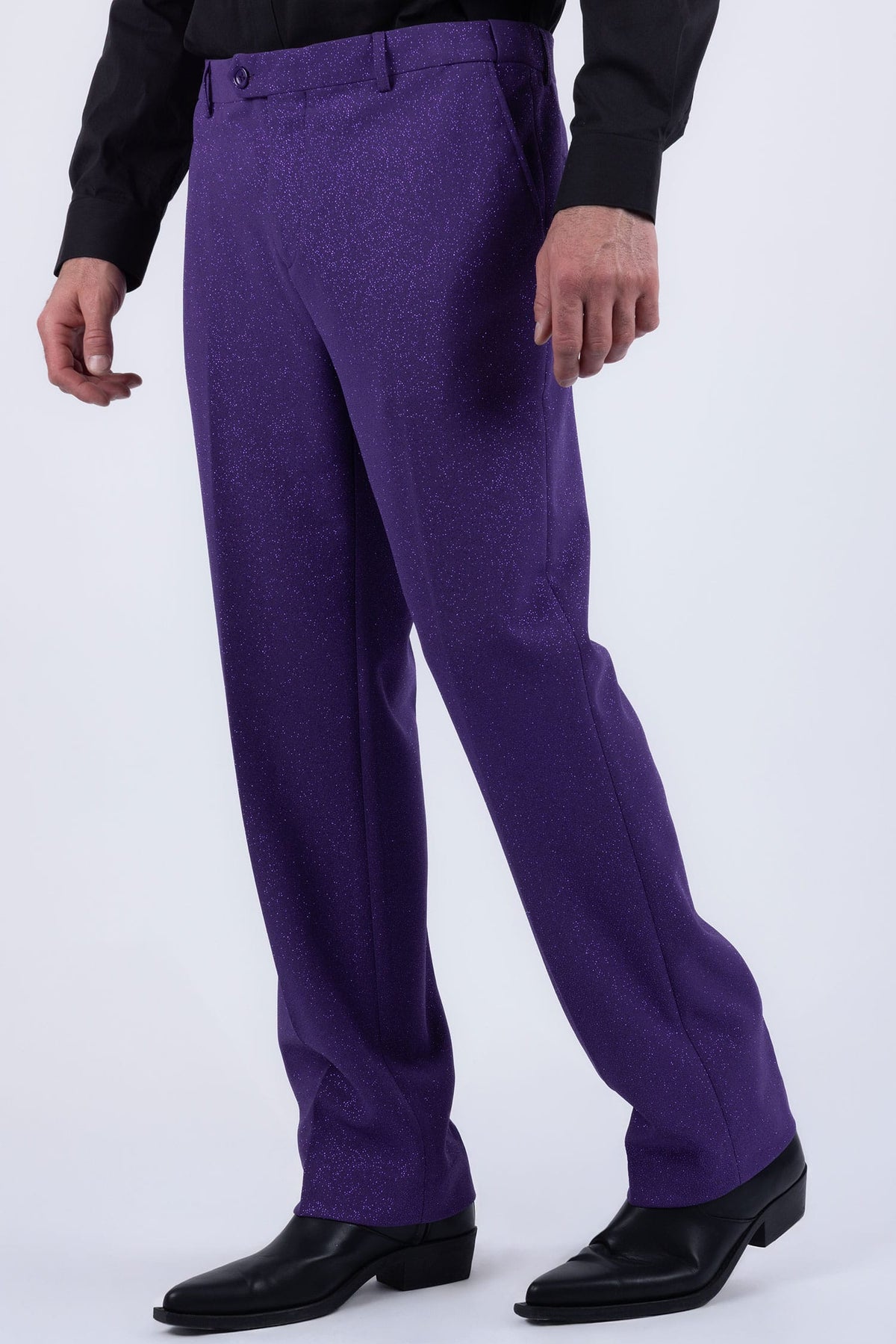 Barabas Men's Glitter Shine Casual Dress Pants 6CP07 #Color_Purple