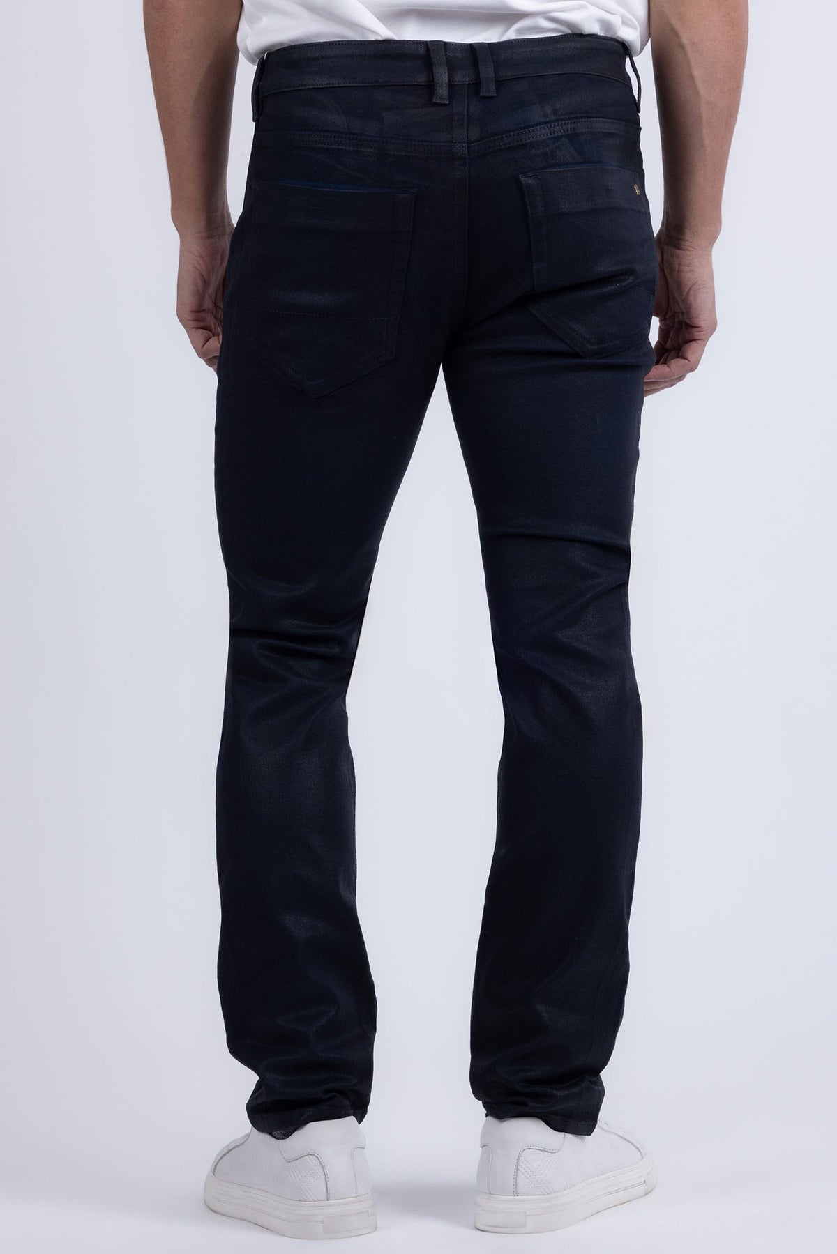 Barabas Men's Stretch Coated Casual Denim Slim Fit Jeans 6ESN02ST Blue Coral