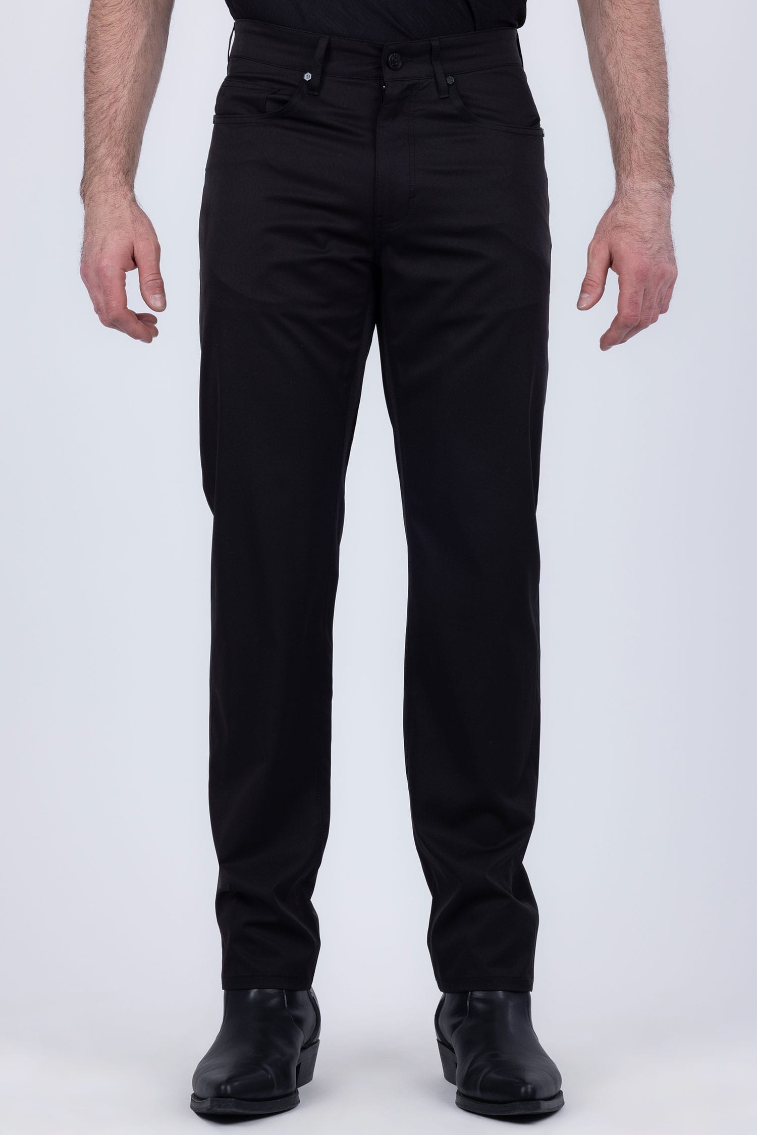 Barabas Men's Solid Color Casual Straight Leg Dress Pants 6SN03 Black