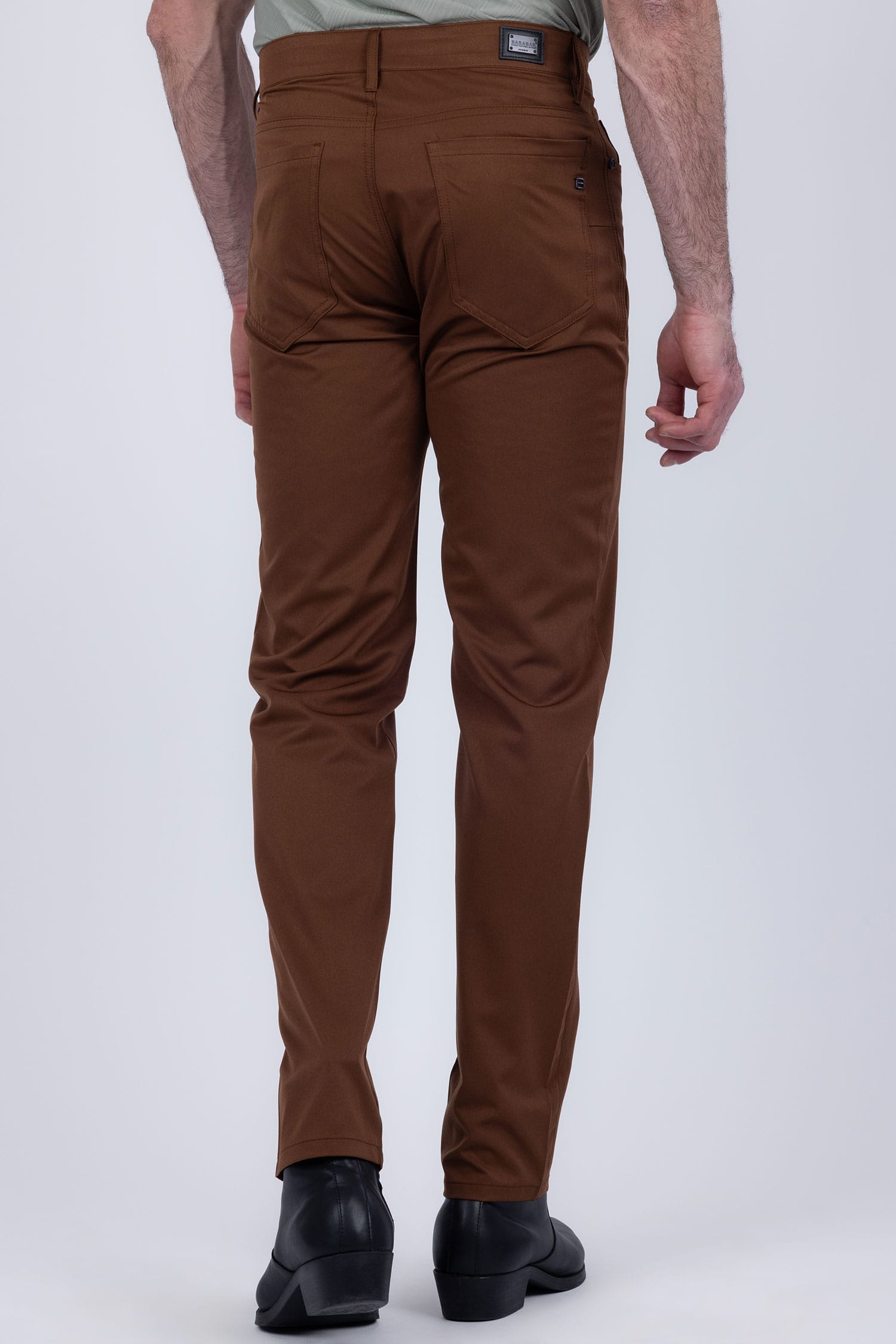Barabas Men's Solid Color Casual Straight Leg Dress Pants 6SN03 Chocolate