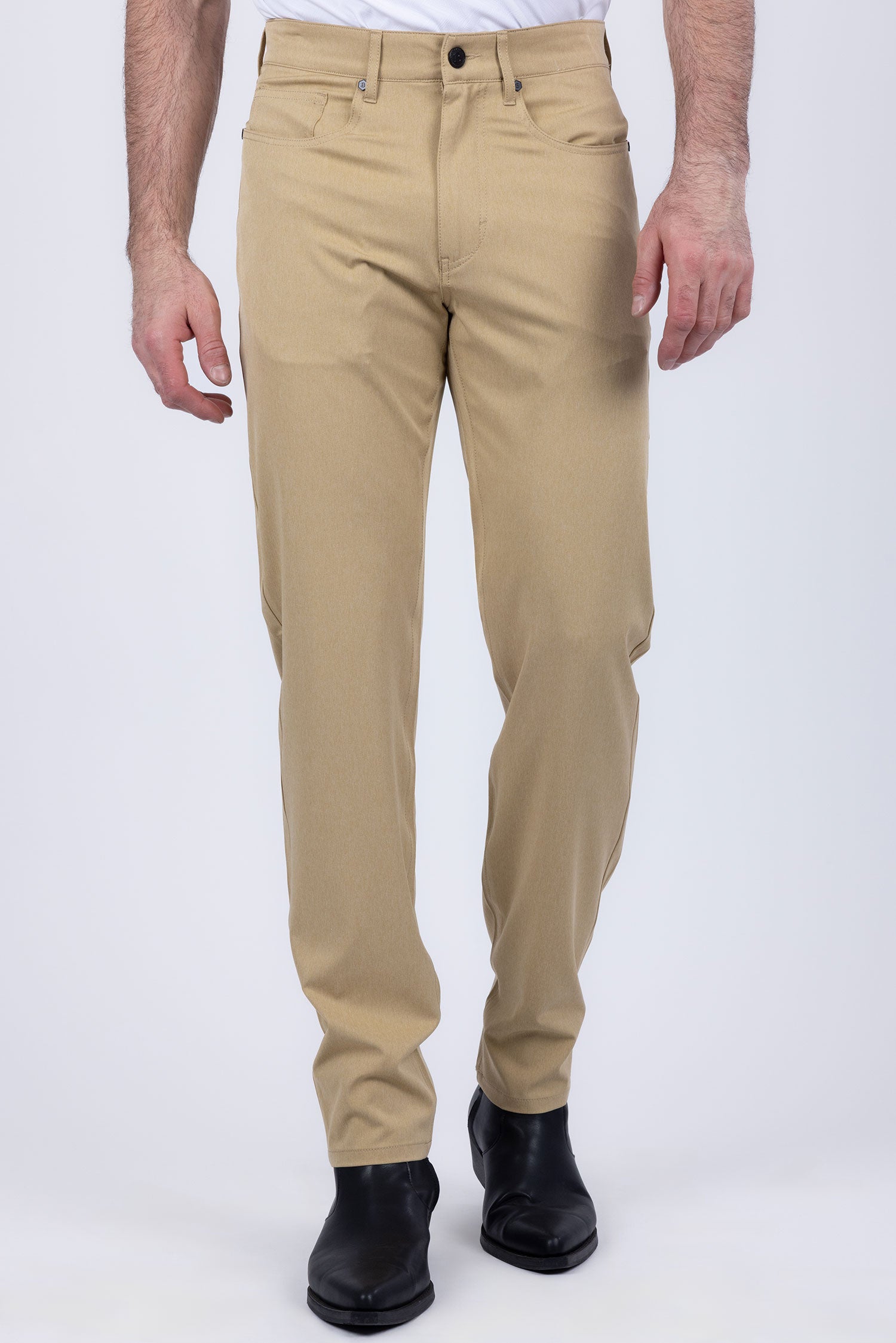 Barabas Men's Solid Color Casual Straight Leg Dress Pants 6SN03 Curry