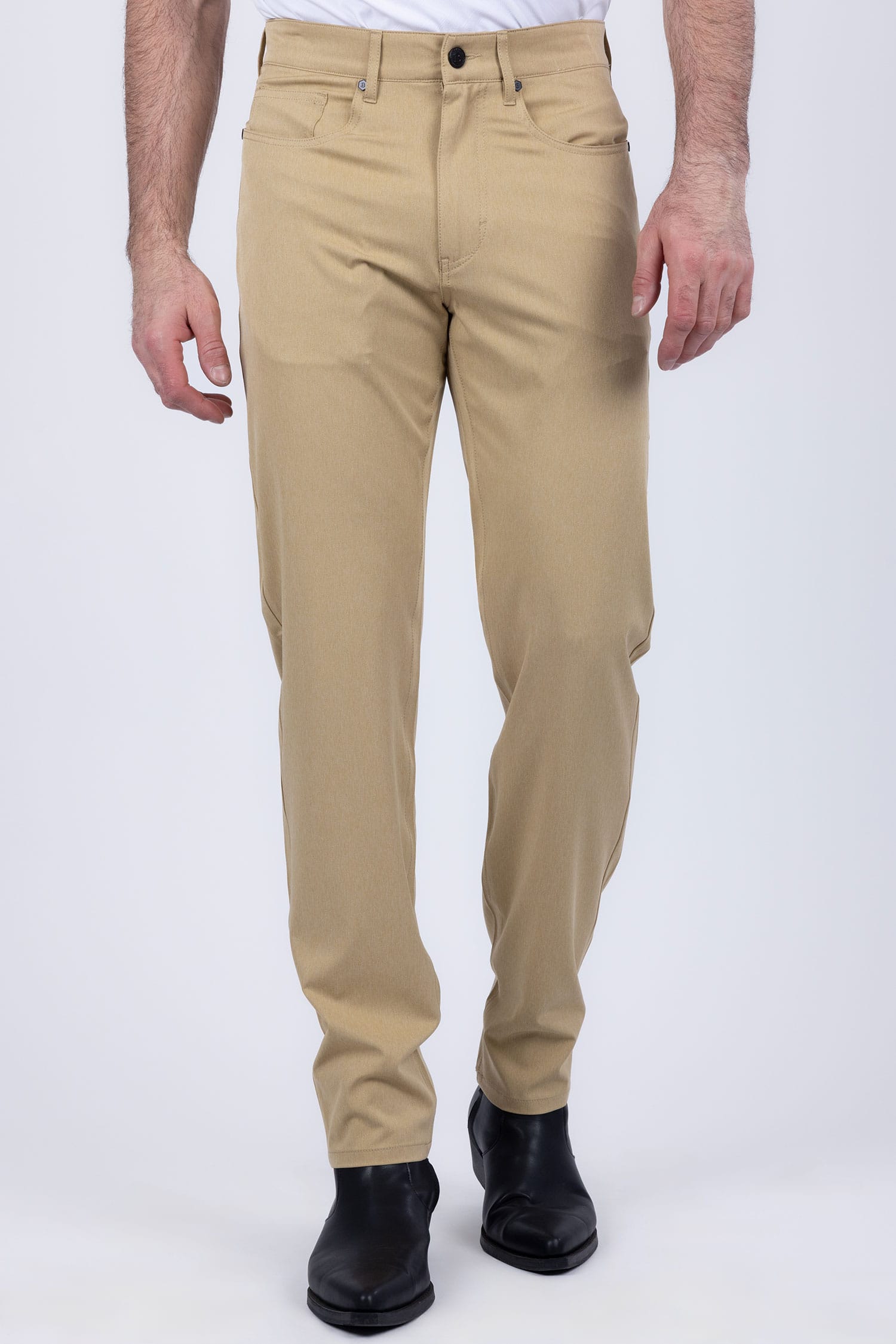 Barabas Men's Solid Color Casual Straight Leg Dress Pants 6SN03 Curry