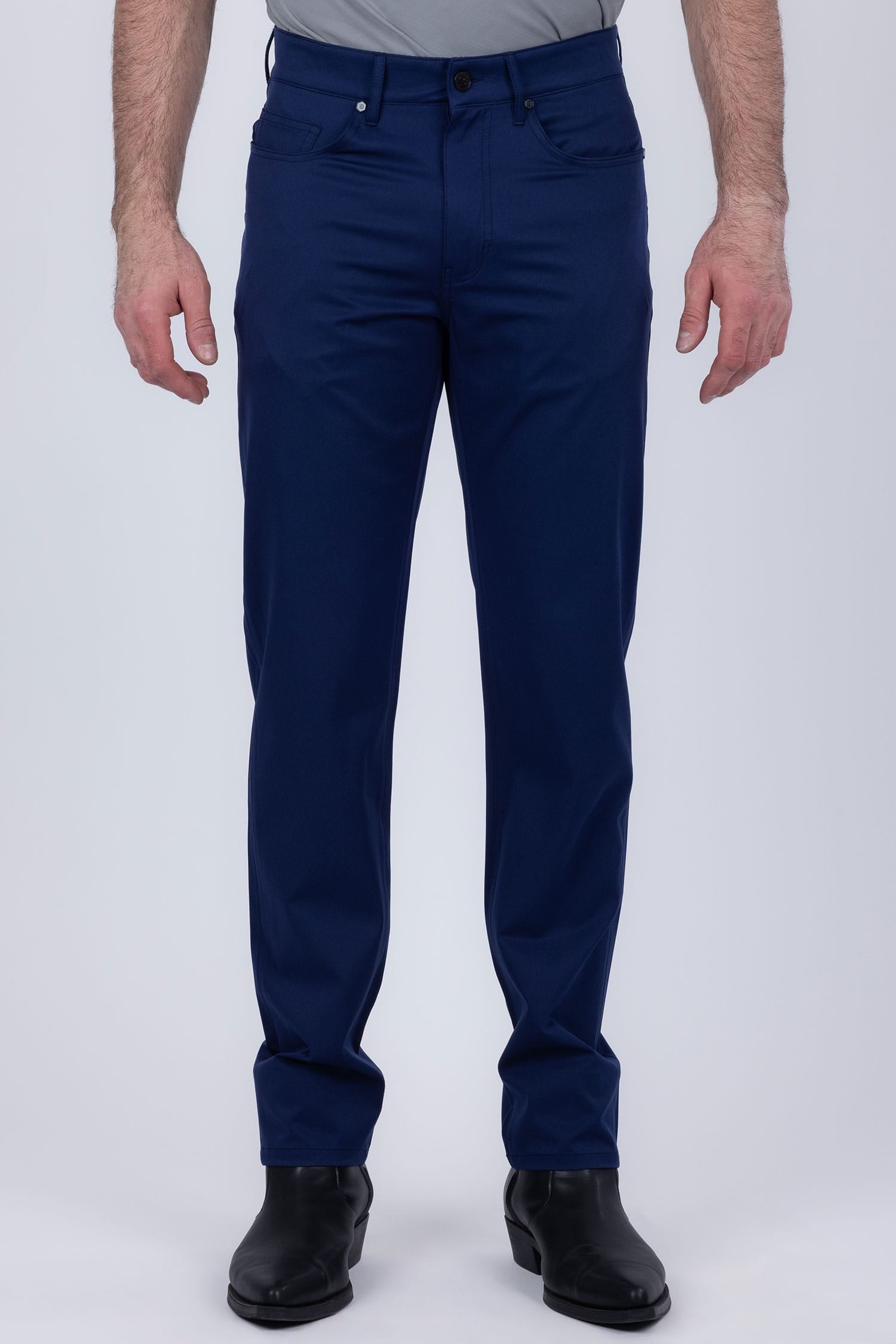Barabas Men's Solid Color Casual Straight Leg Dress Pants 6SN03 Blue