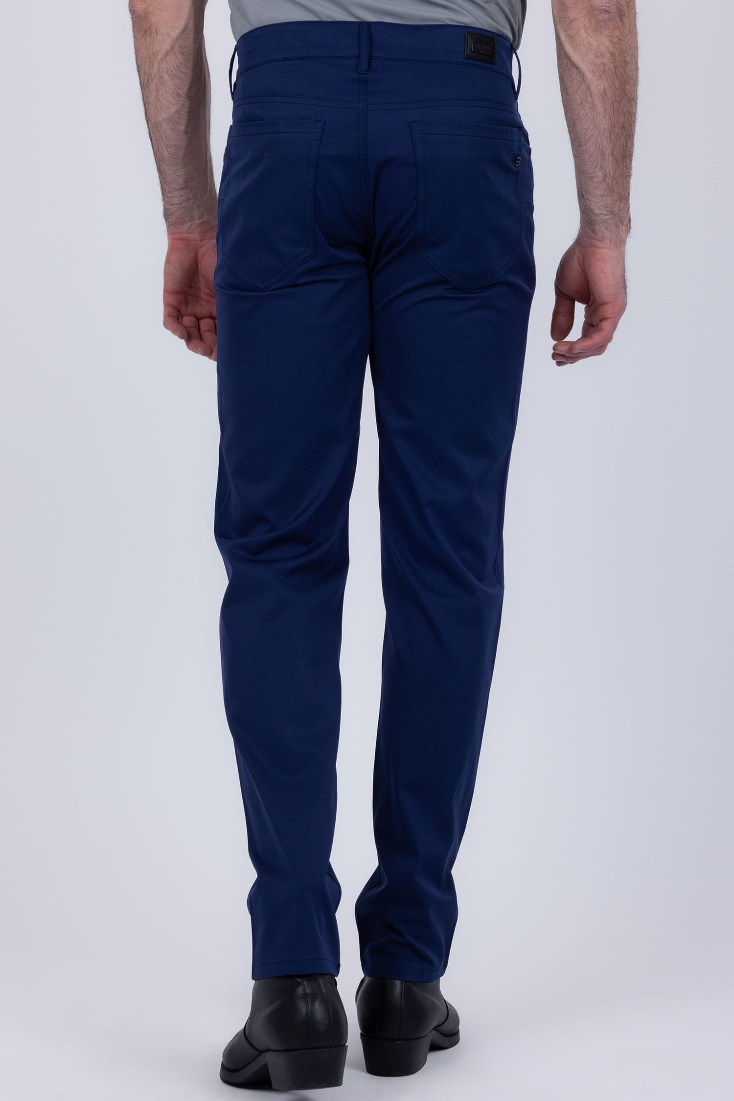 Barabas Men's Solid Color Casual Straight Leg Dress Pants 6SN03 Blue