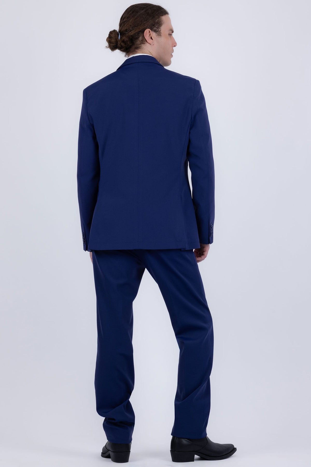 Barabas Men's Smooth Matte Performance Notch Lapel Suit 6SU07 #Color_Estate Blue