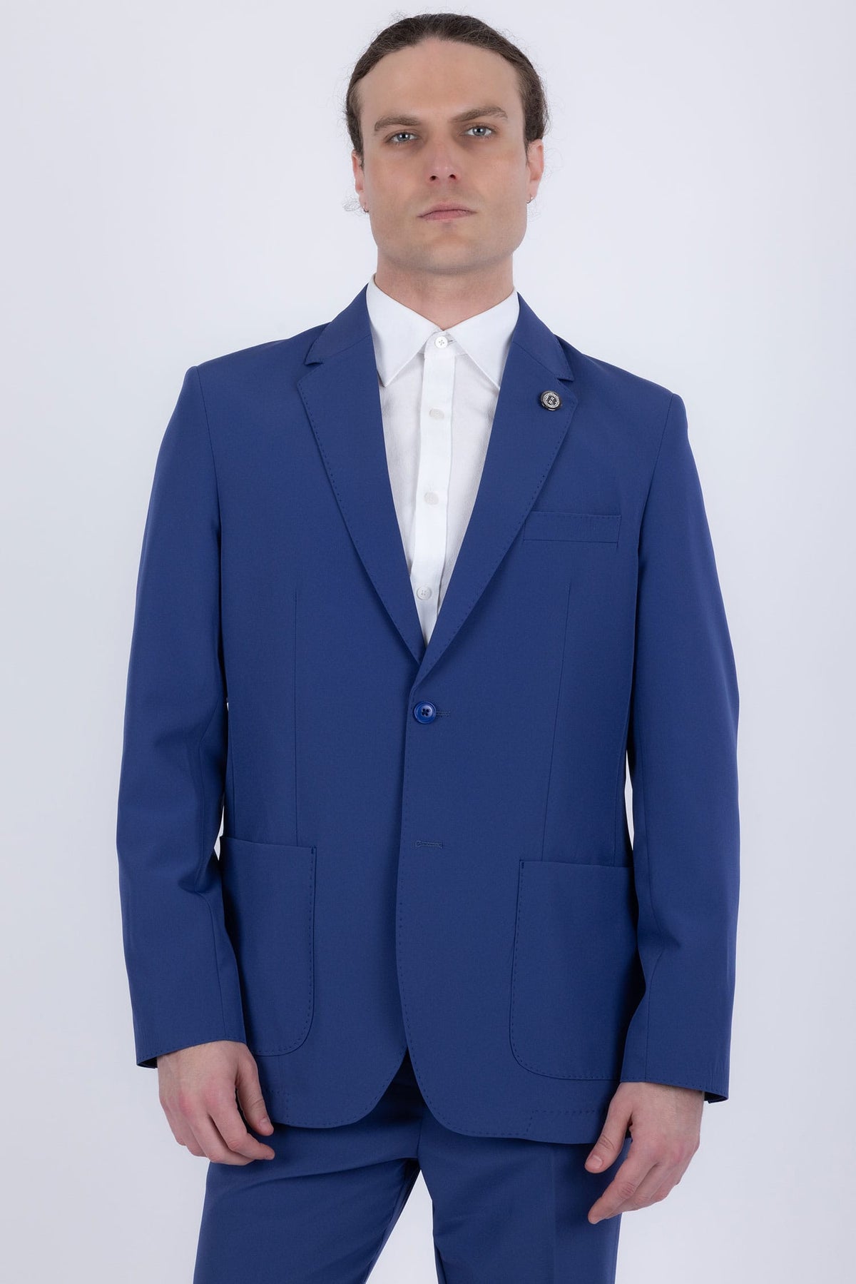Barabas Men's Essential 2-Pieces 2-Button Notch Lapel Suit Set 6SU08 Blue