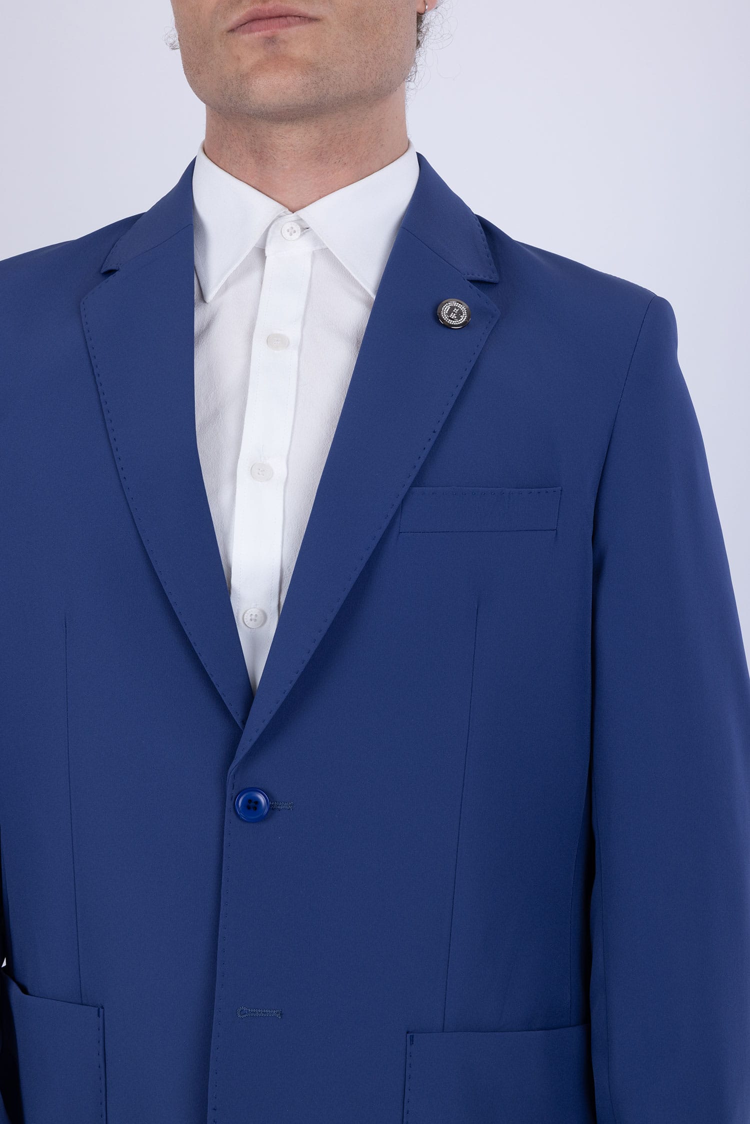 Barabas Men's Essential 2-Pieces 2-Button Notch Lapel Suit Set 6SU08 Blue