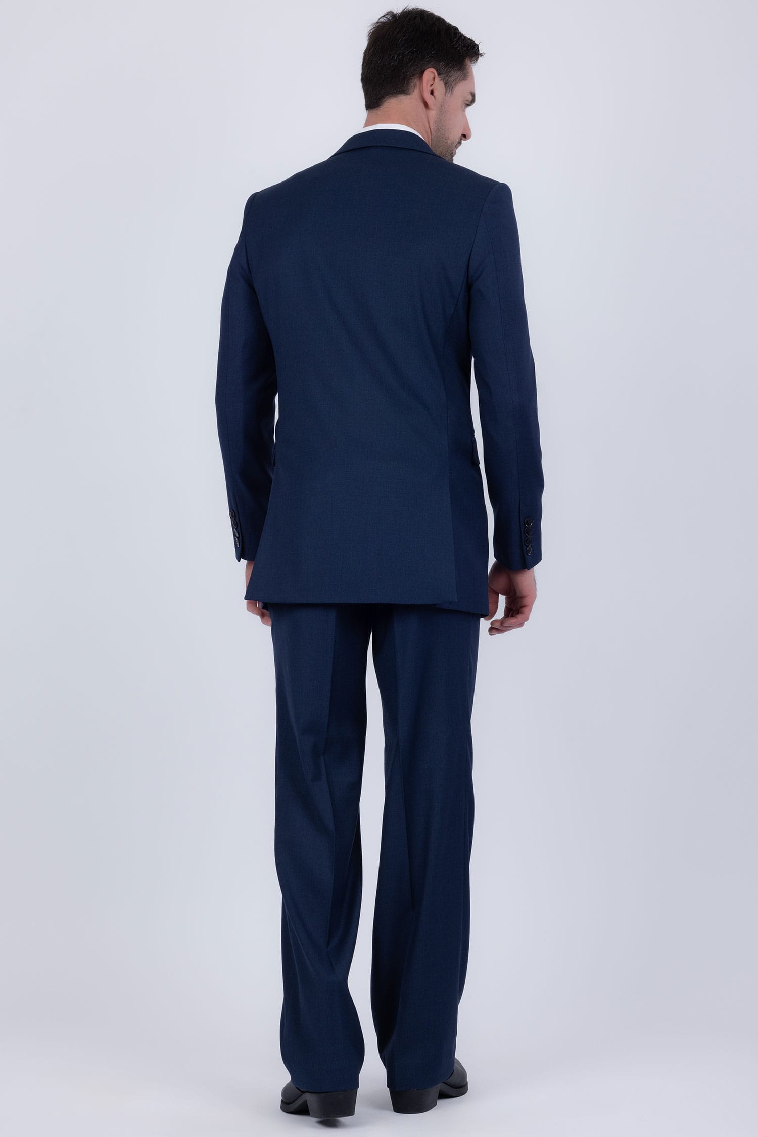 Barabas Men's Solid Color 2-Pieces Set Peak Lapel Suit 6SU10 Blue