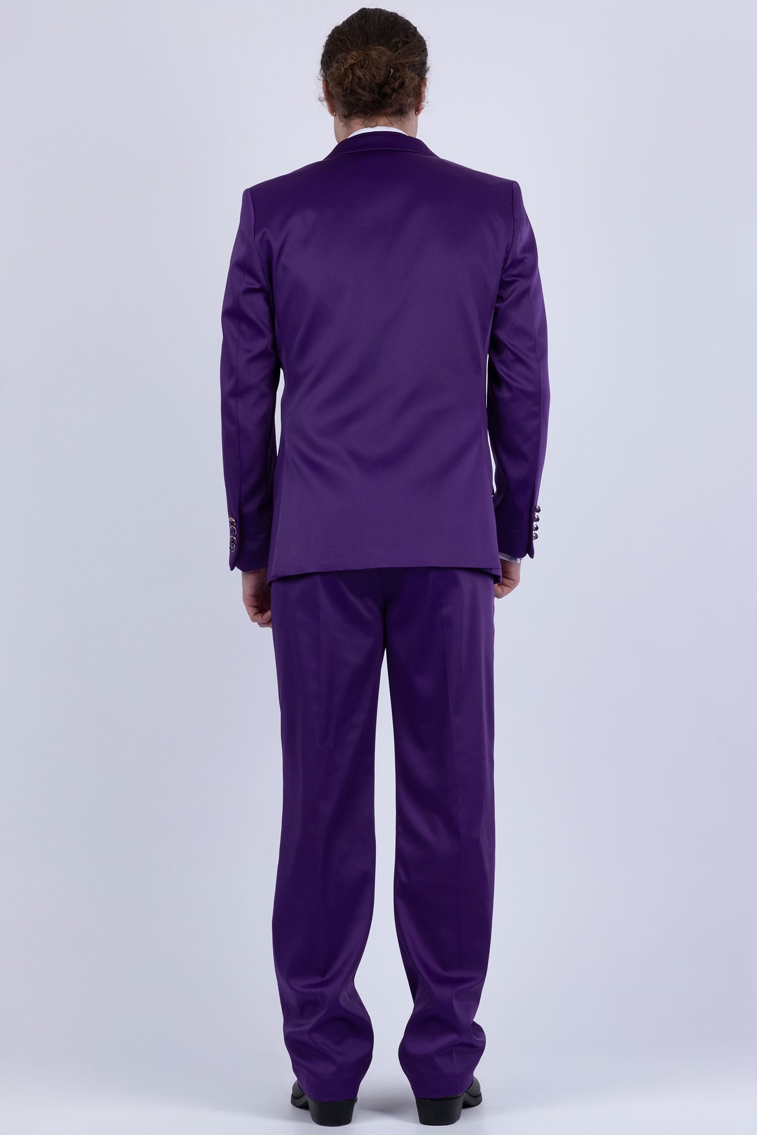 Barabas Men's Solid Color 3-Pieces Peak Lapel Suit Set 6SU11 Purple