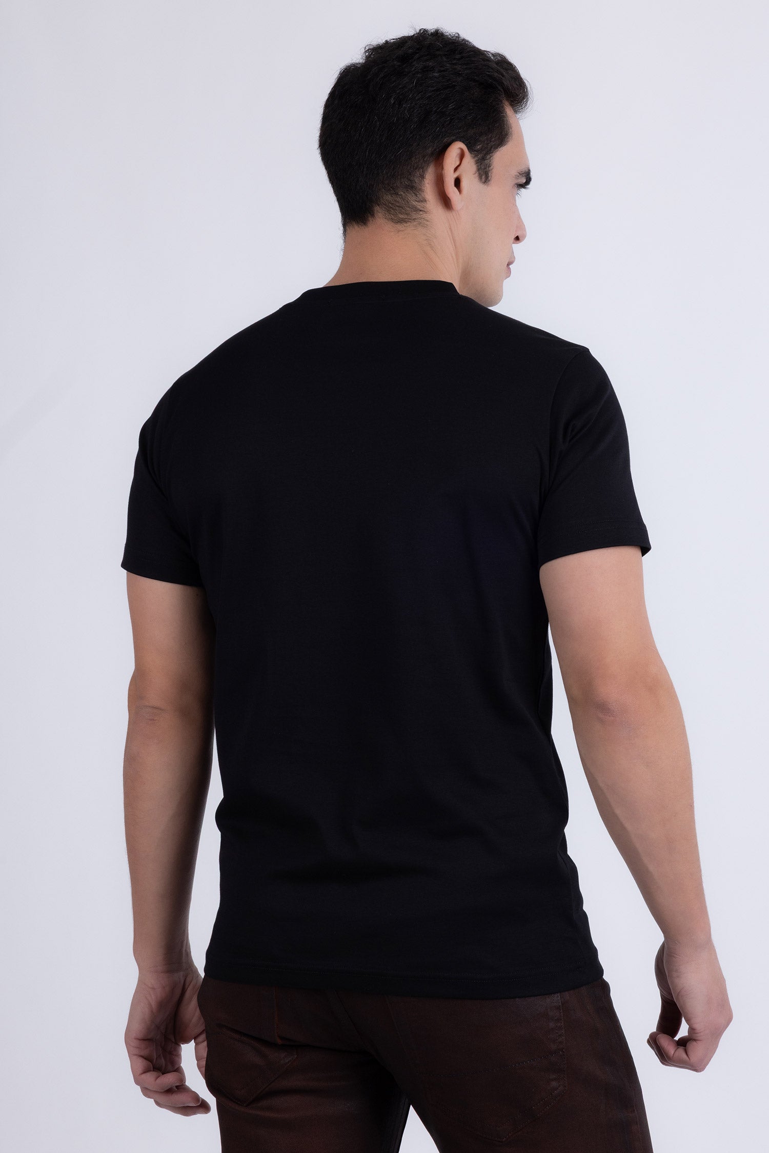 Barabas Men's Laurent Tropical Iguana Rhinestone T-Shirt 6TR02 Black