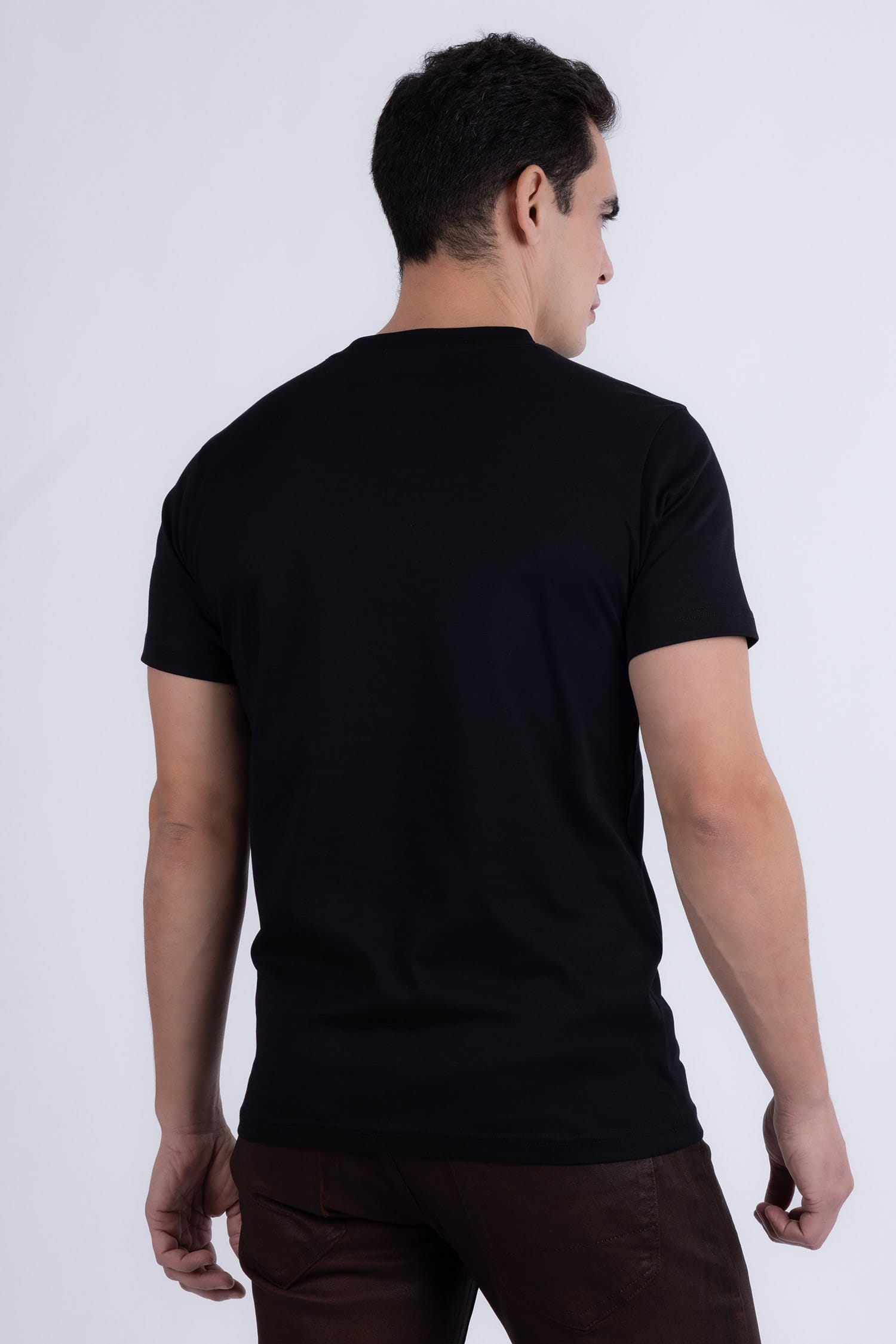 Barabas Men's Laurent Tropical Iguana Rhinestone T-Shirt 6TR02 Black