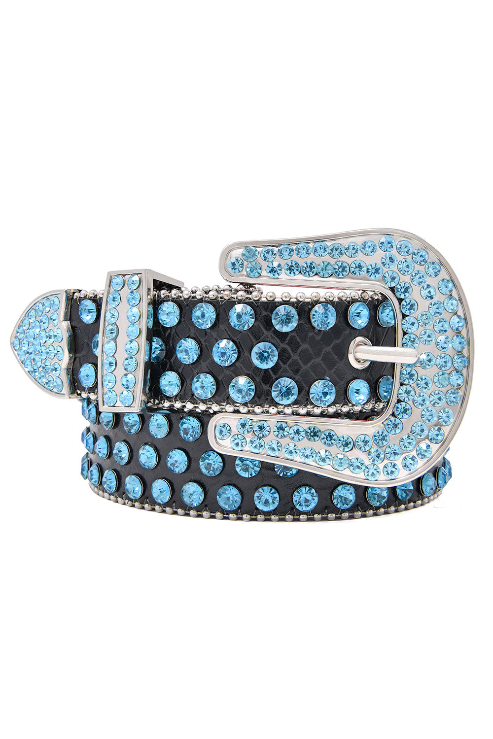 Barabas men's Jewels Rhinestone Stone Buckle leather belt BK816